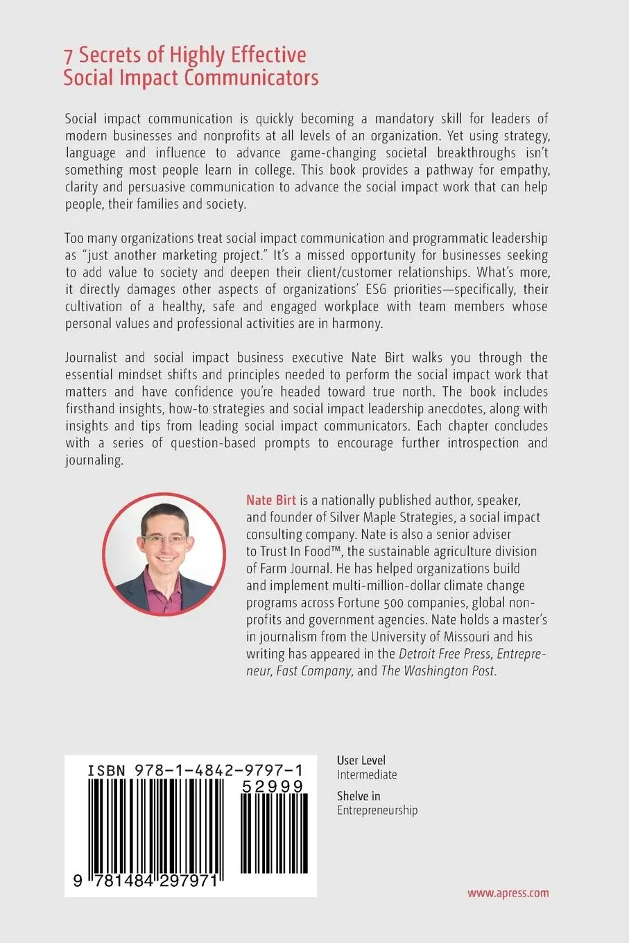 Rückseite: 9781484297971 | 7 Secrets of Highly Effective Social Impact Communicators | Nate Birt