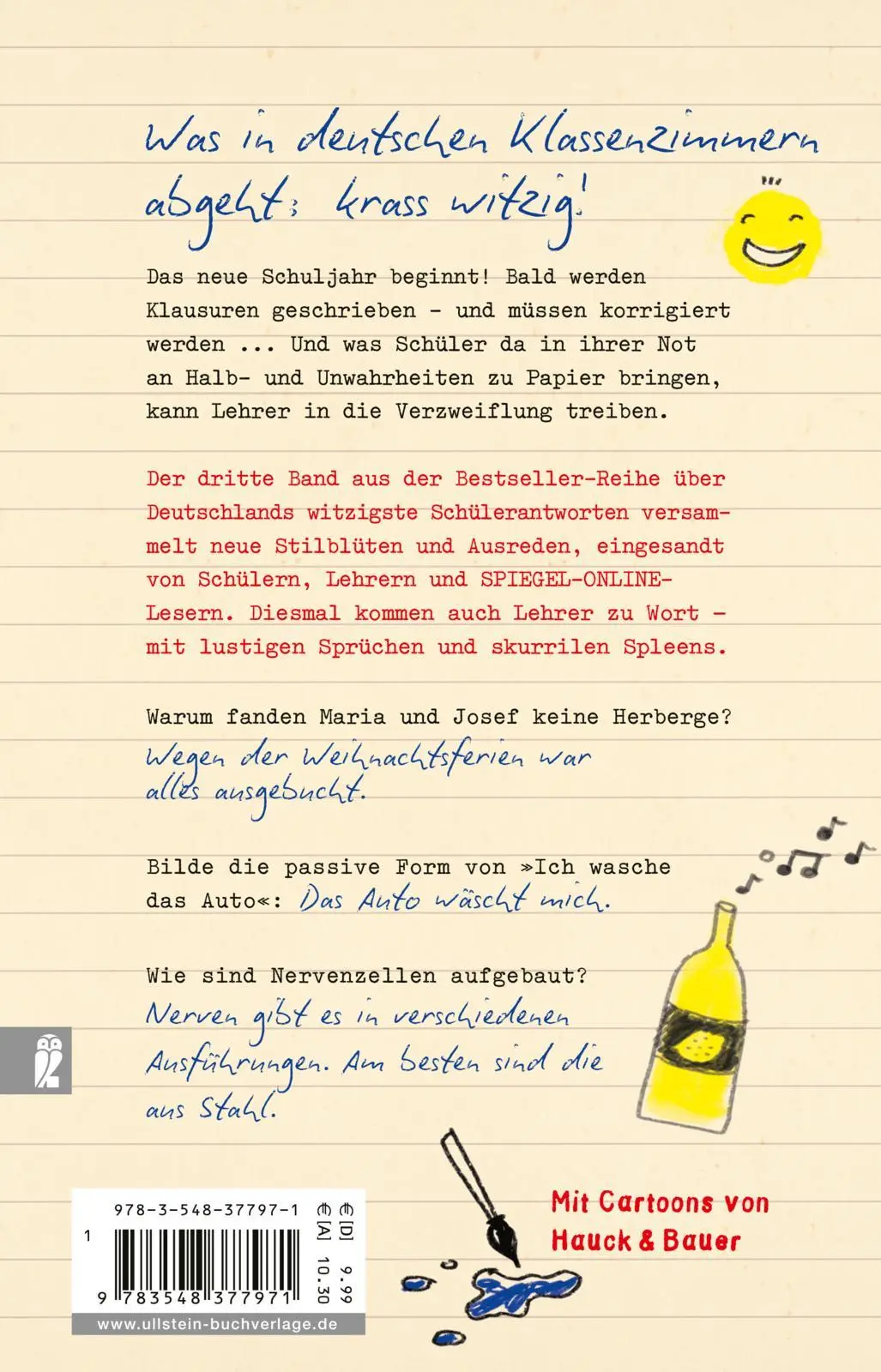 Rückseite: 9783548377971 | Nenne drei Streichinstrumente: Geige, Bratsche, Limoncello | Buch