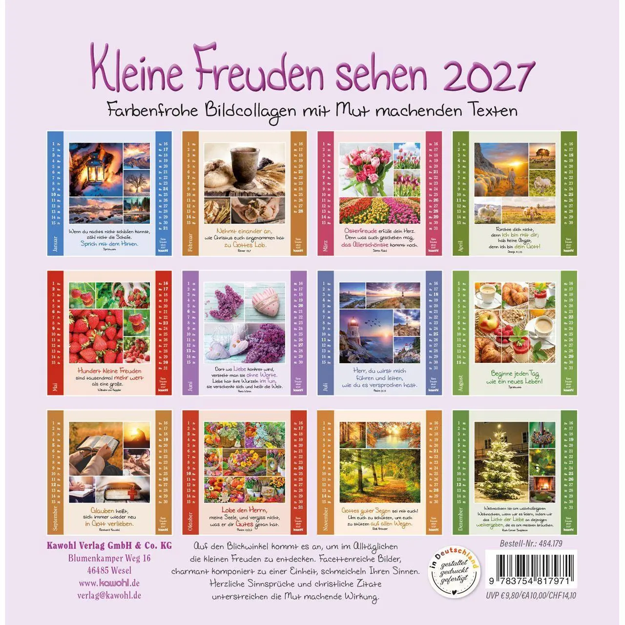Bild: 9783754817971 | Kleine Freuden sehen 2027 | Postkarten-Kalender mit Bildcollagen