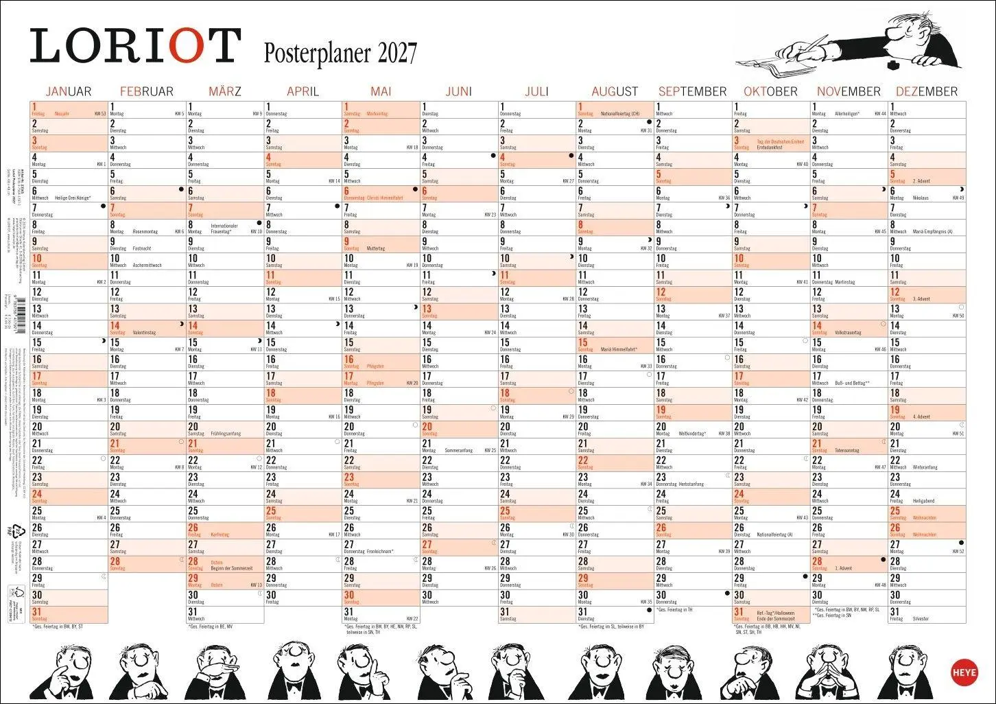 Cover: 9783756417971 | Loriot Posterplaner 2027 | Loriot | Kalender | 1 S. | Deutsch | 2027