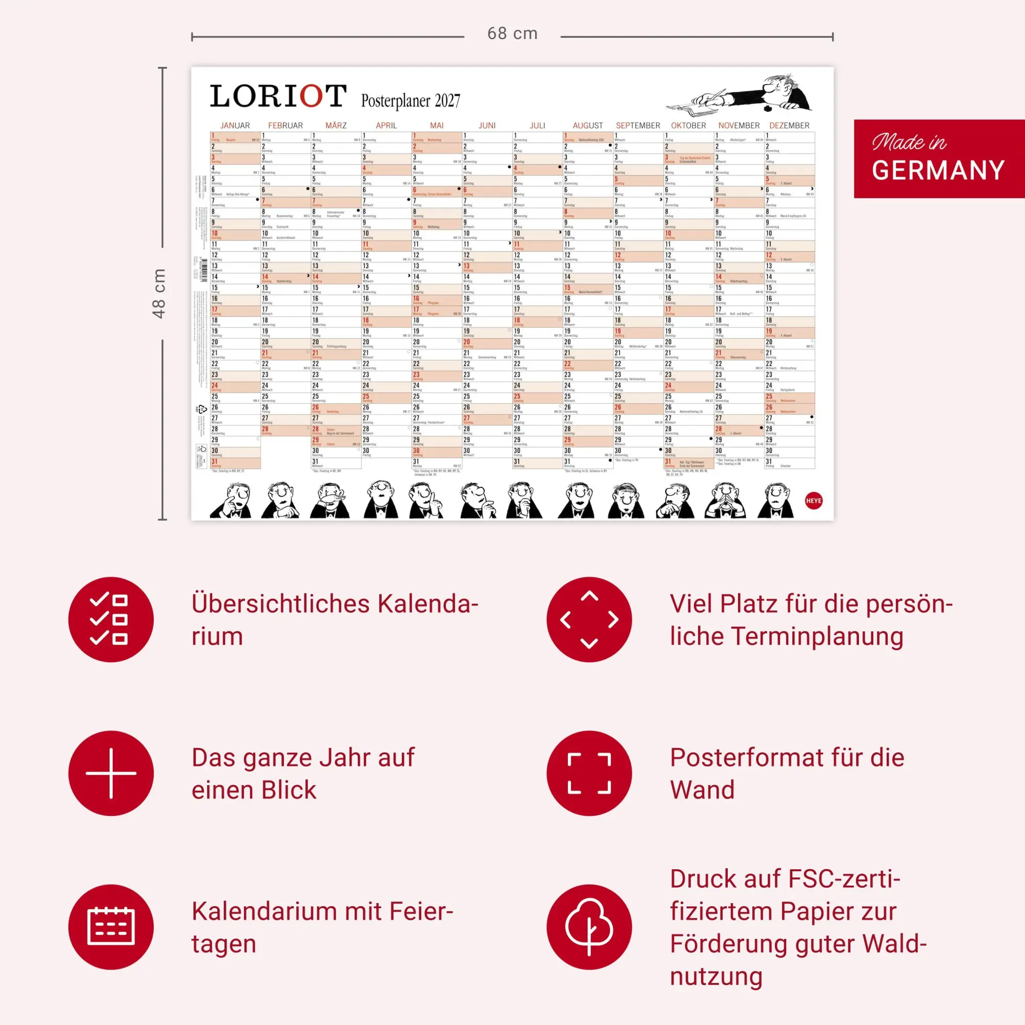 Bild: 9783756417971 | Loriot Posterplaner 2027 | Loriot | Kalender | 1 S. | Deutsch | 2027