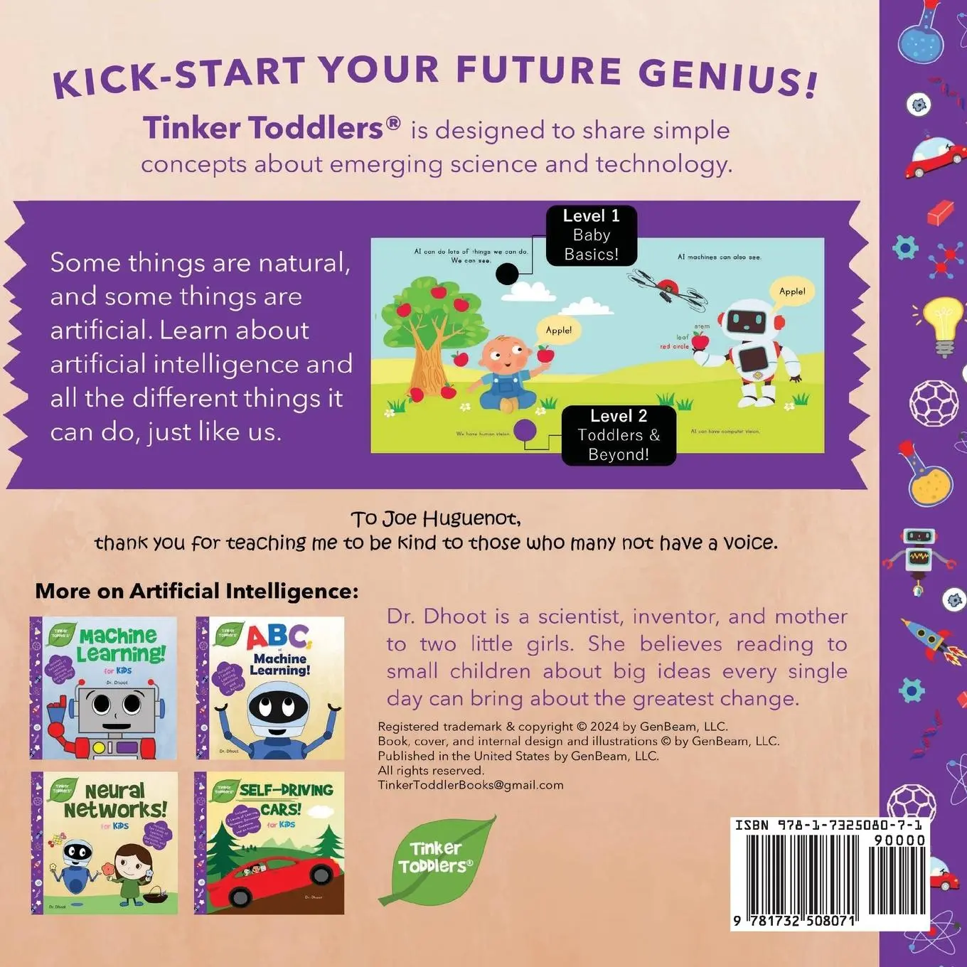 Rückseite: 9781732508071 | Artificial Intelligence for Kids (Tinker Toddlers) | Dhoot | Buch