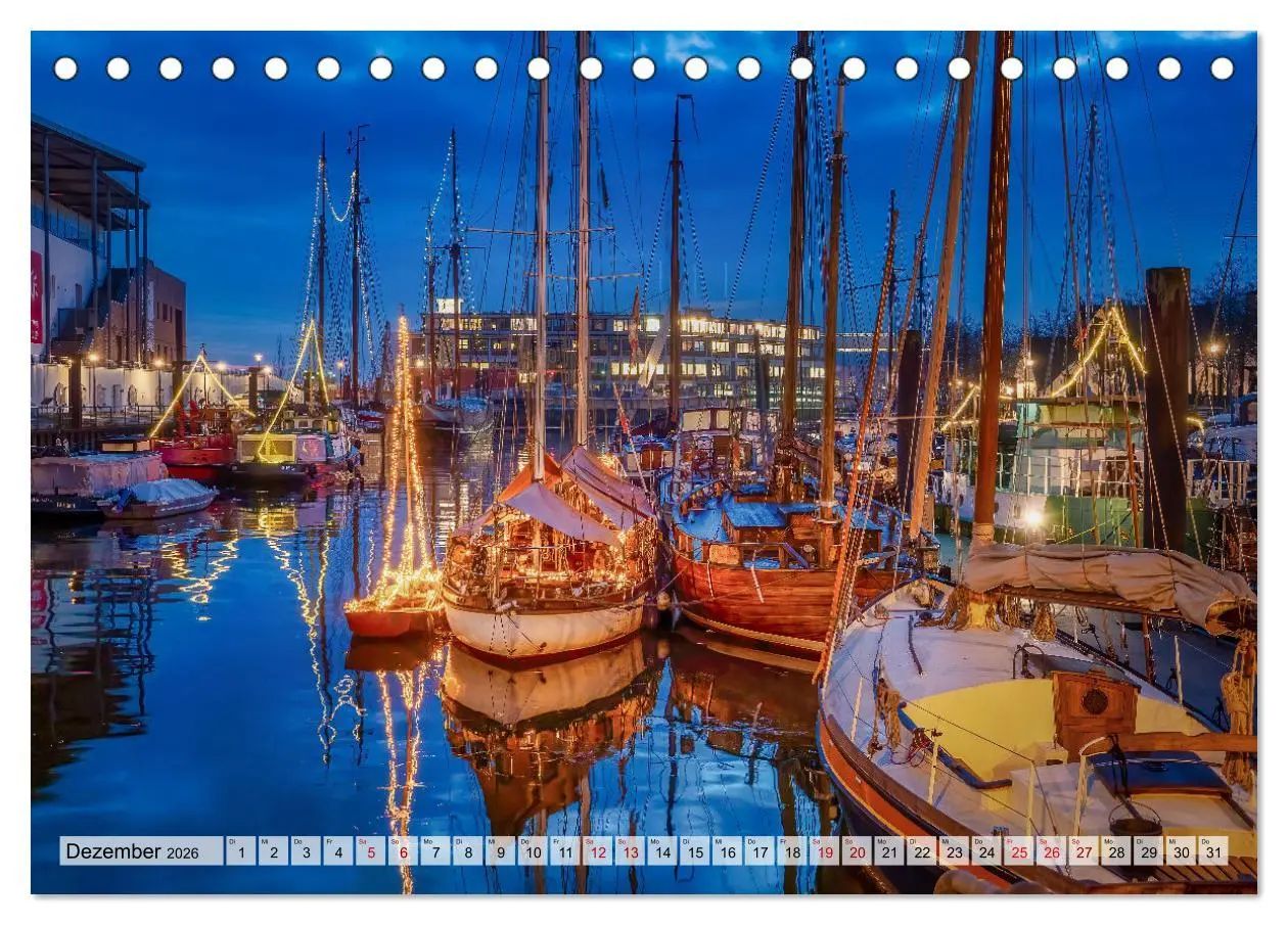 Bild: 9783457638071 | Bremer Hafenromantik (Tischkalender 2026 DIN A5 quer), CALVENDO...