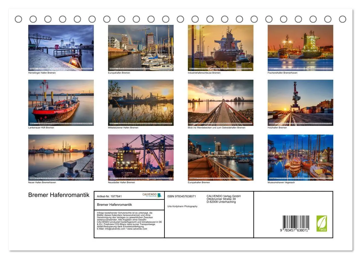 Bild: 9783457638071 | Bremer Hafenromantik (Tischkalender 2026 DIN A5 quer), CALVENDO...