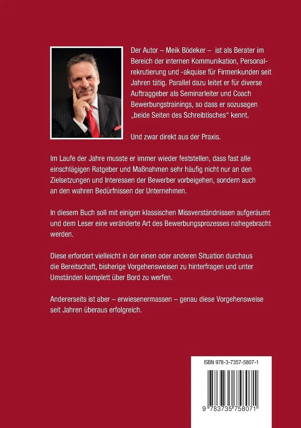 Rückseite: 9783735758071 | Die Bewerbungs - Revolution | Meik Bödeker | Taschenbuch | Paperback