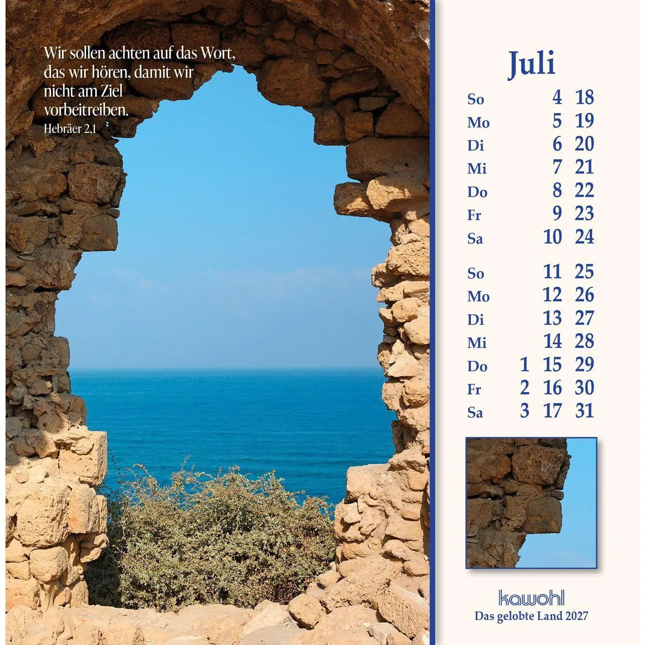 Bild: 9783754878071 | Das Gelobte Land 2027 | Kalender | 14 S. | Deutsch | 2027