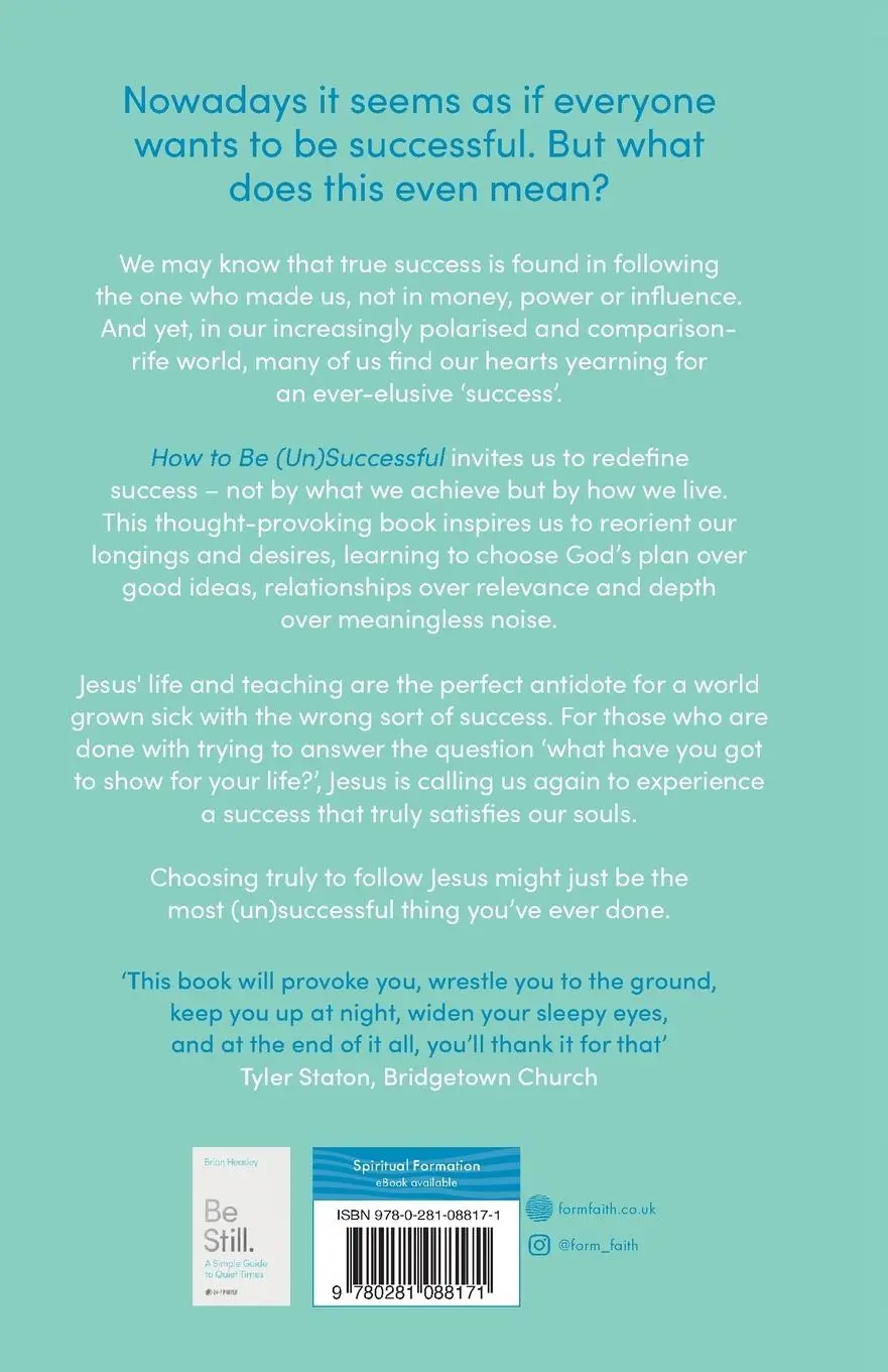 Rückseite: 9780281088171 | How to be (Un)Successful | An unlikely guide to human flourishing