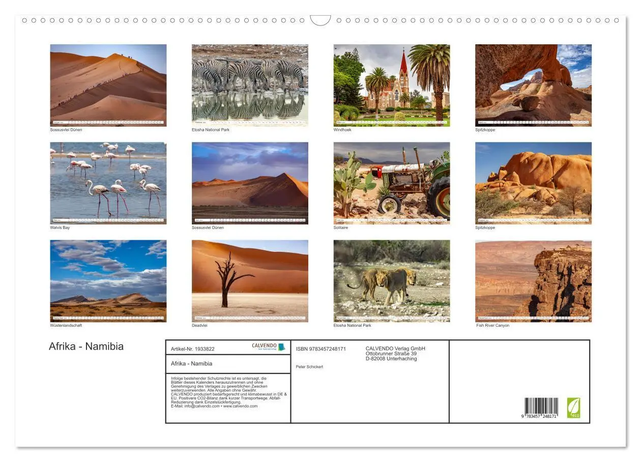 Bild: 9783457248171 | Afrika - Namibia (Wandkalender 2026 DIN A2 quer), CALVENDO...