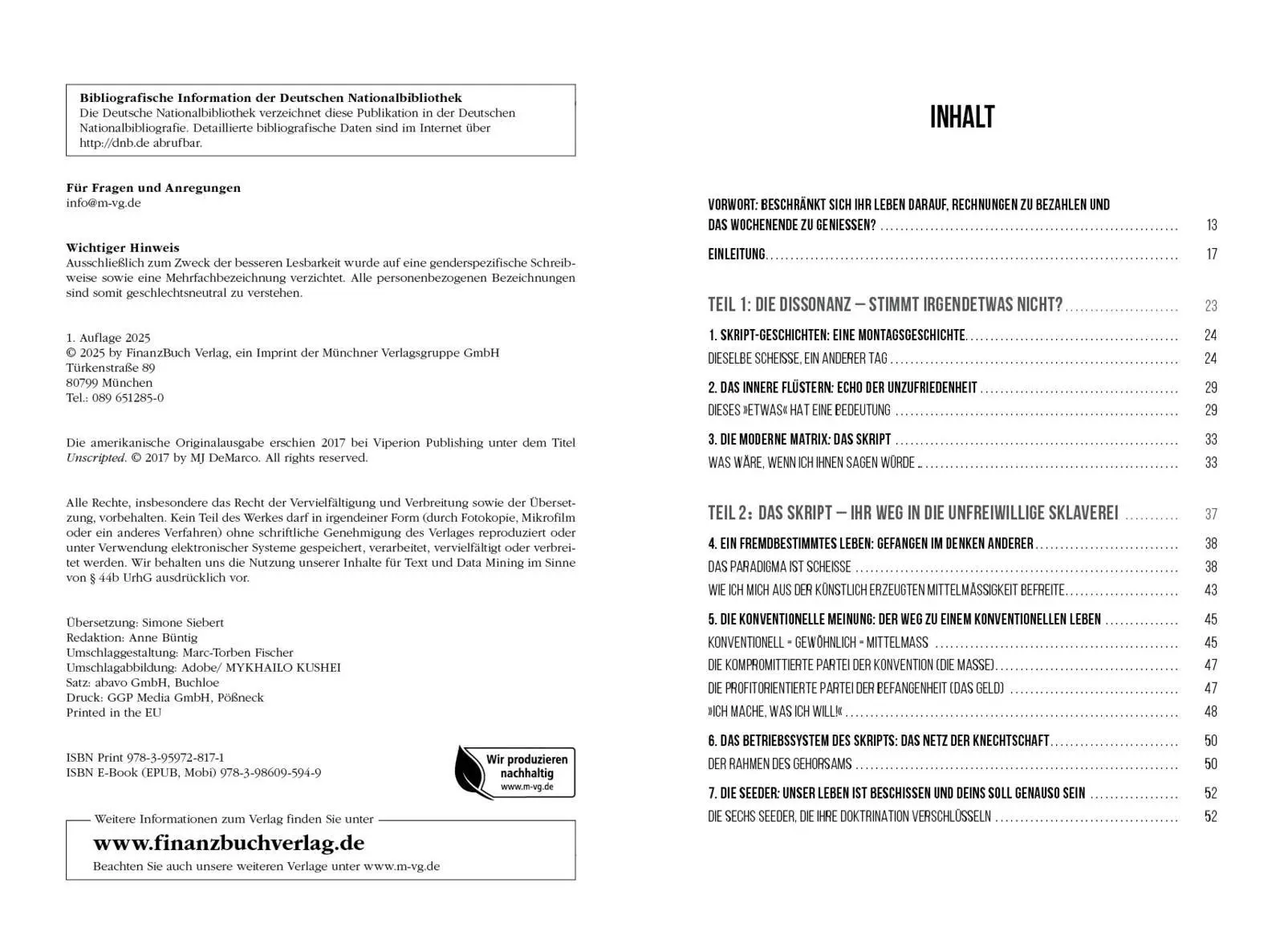Bild: 9783959728171 | Unscripted | Mj Demarco | Taschenbuch | 544 S. | Deutsch | 2025