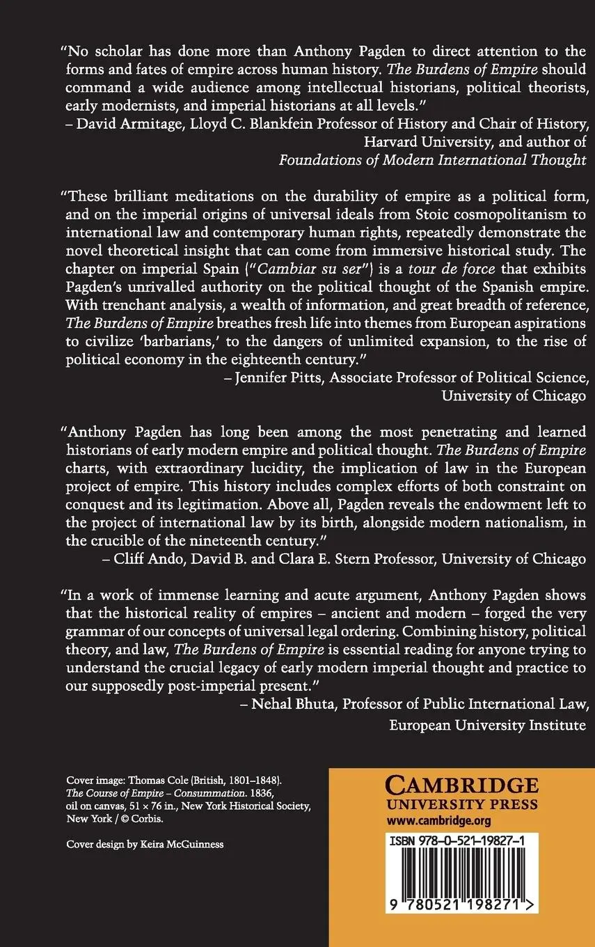 Rückseite: 9780521198271 | The Burdens of Empire | Anthony Pagden | Buch | Englisch | 2016