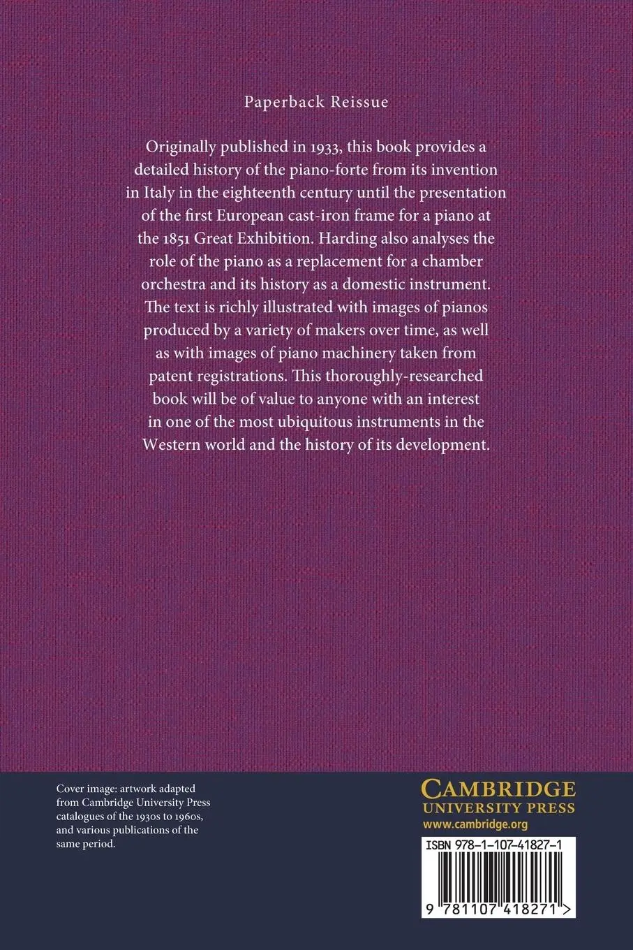 Rückseite: 9781107418271 | The Piano-Forte | Its History Traced to the Great Exhibition of 1851