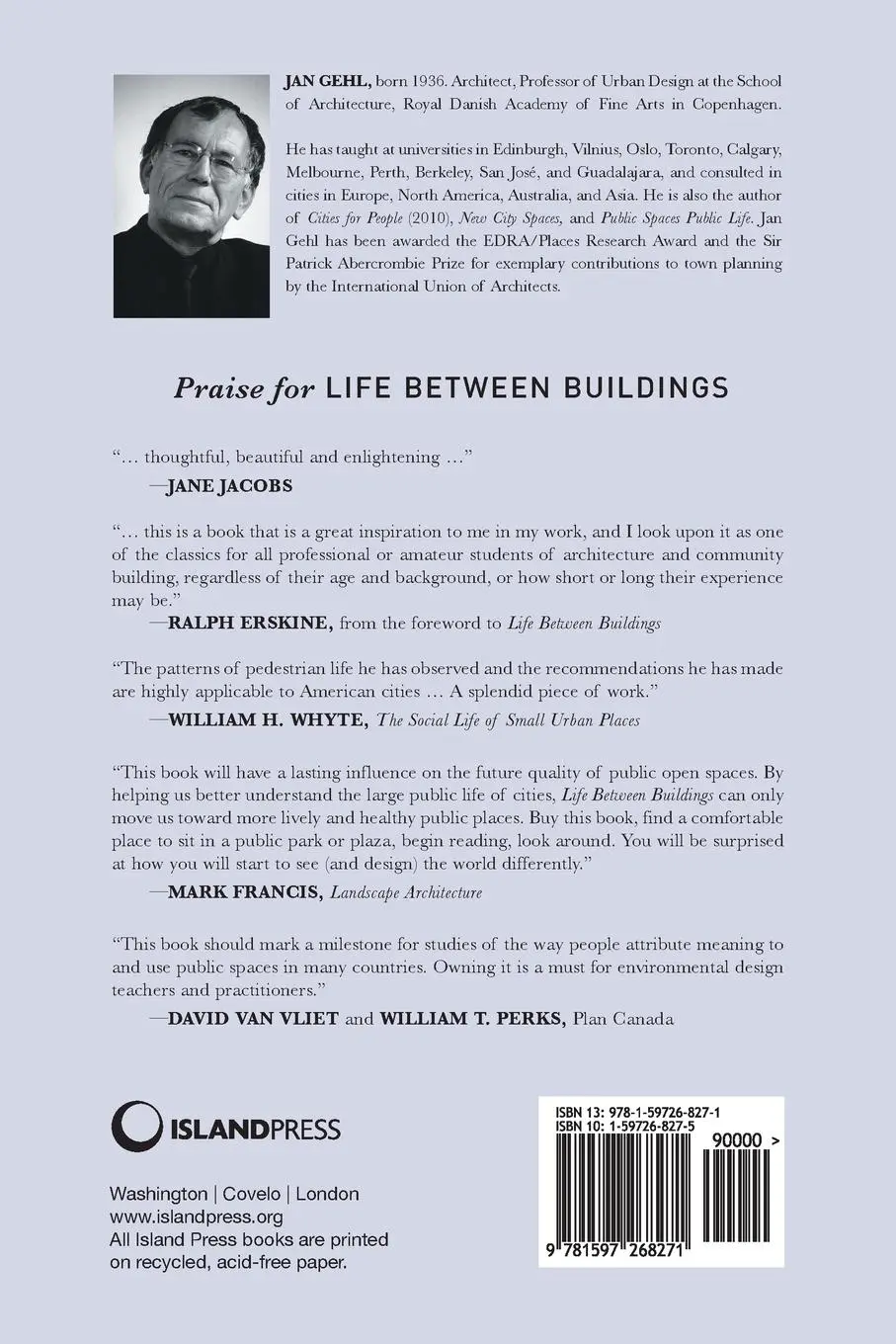 Rückseite: 9781597268271 | Life Between Buildings | Using Public Space | Jan Gehl | Taschenbuch