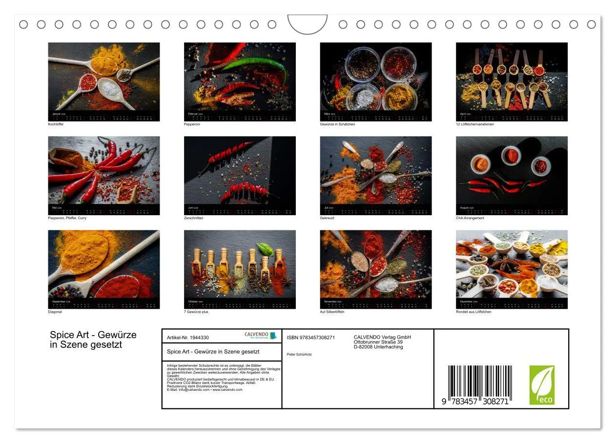 Bild: 9783457308271 | Spice Art - Gewürze in Szene gesetzt (Wandkalender 2026 DIN A4...