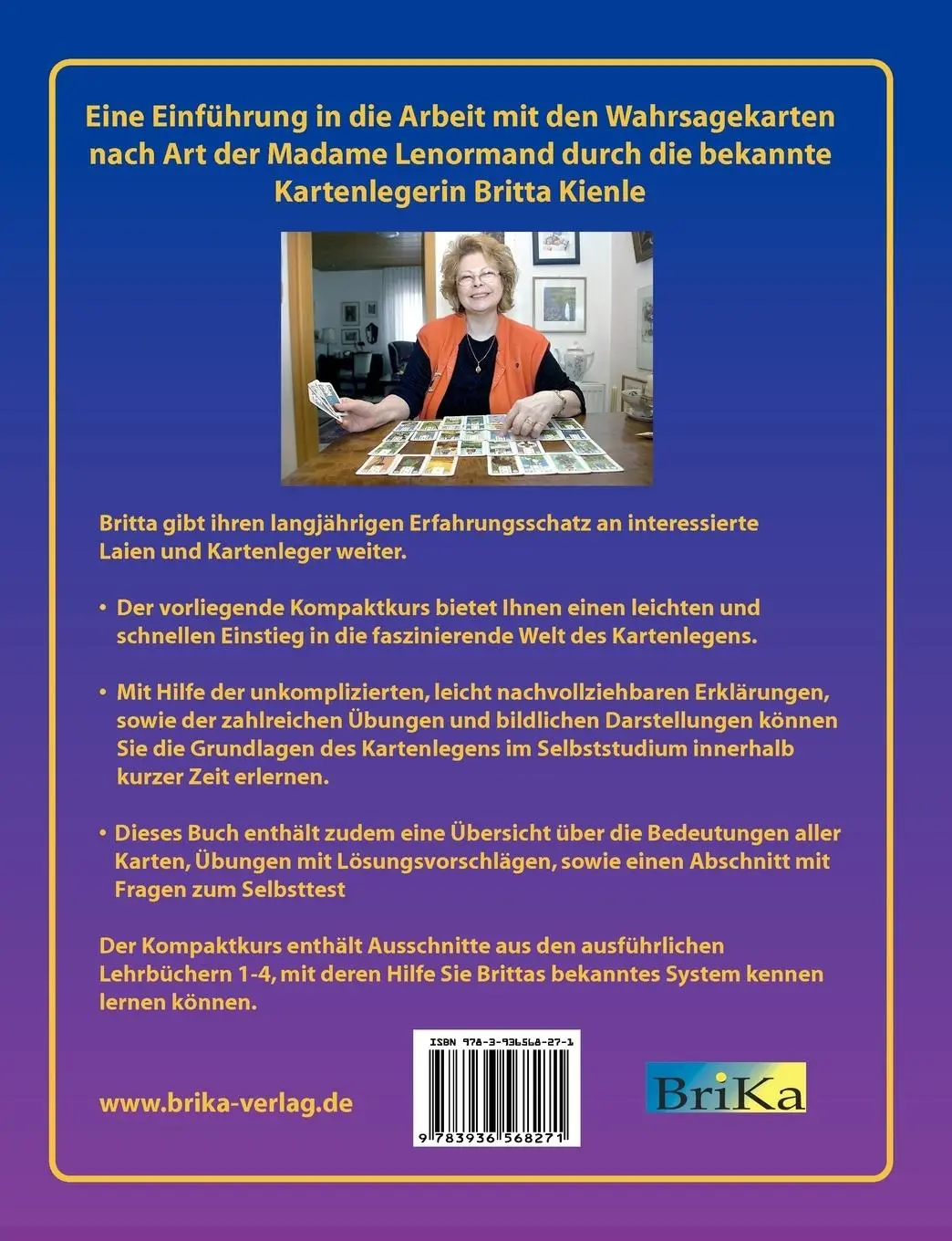 Rückseite: 9783936568271 | Kartenlegen leicht erlernbar - Kompaktkurs | Britta Kienle | Buch