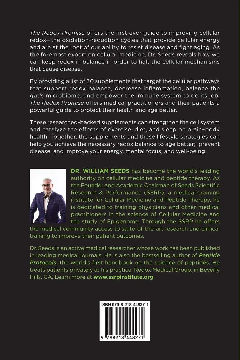 Rückseite: 9798218448271 | The Redox Promise | The Key to Cellular Resilience and Better Aging