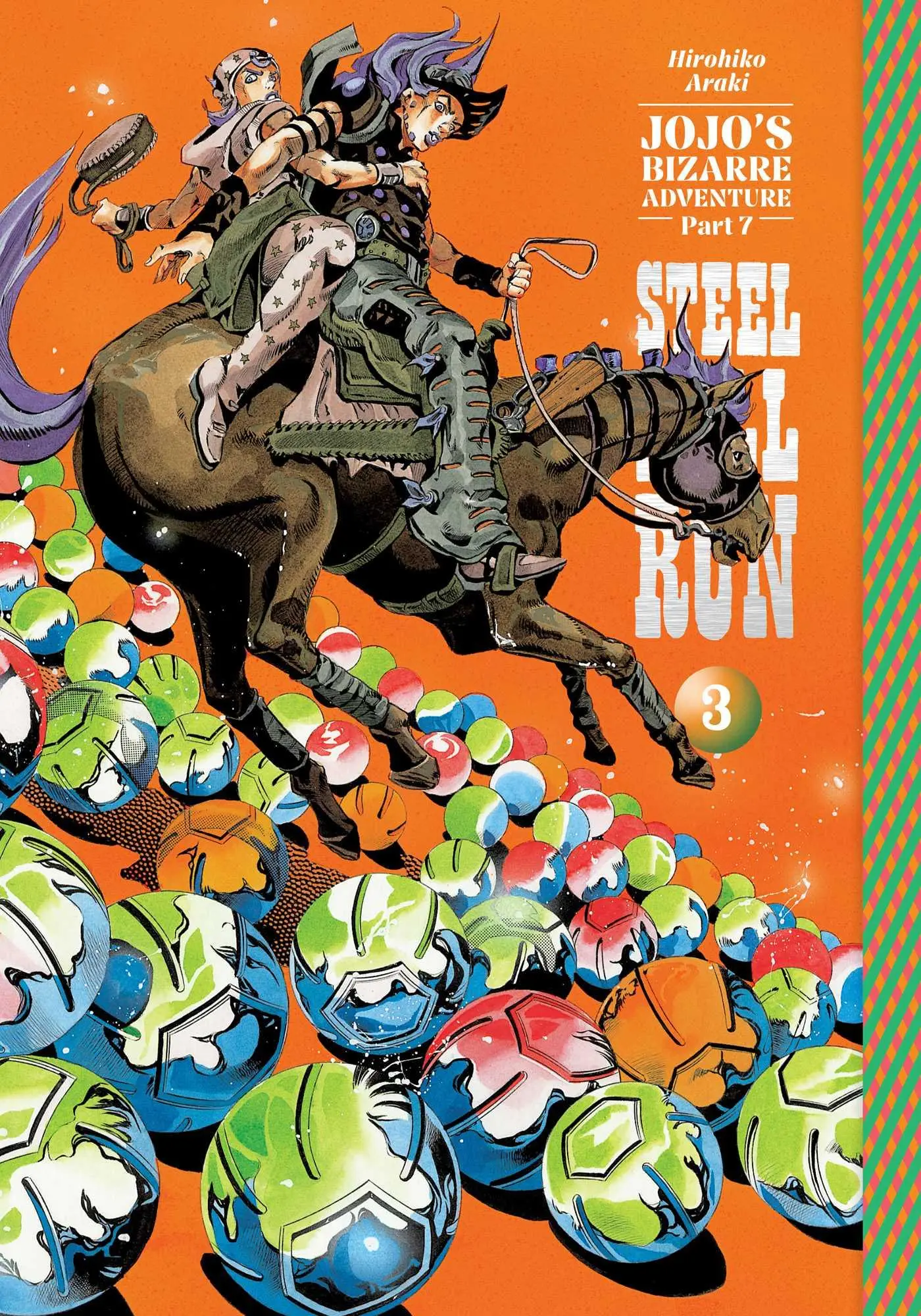 Cover: 9781974758371 | Jojo's Bizarre Adventure: Part 7--Steel Ball Run, Vol. 3 | Araki
