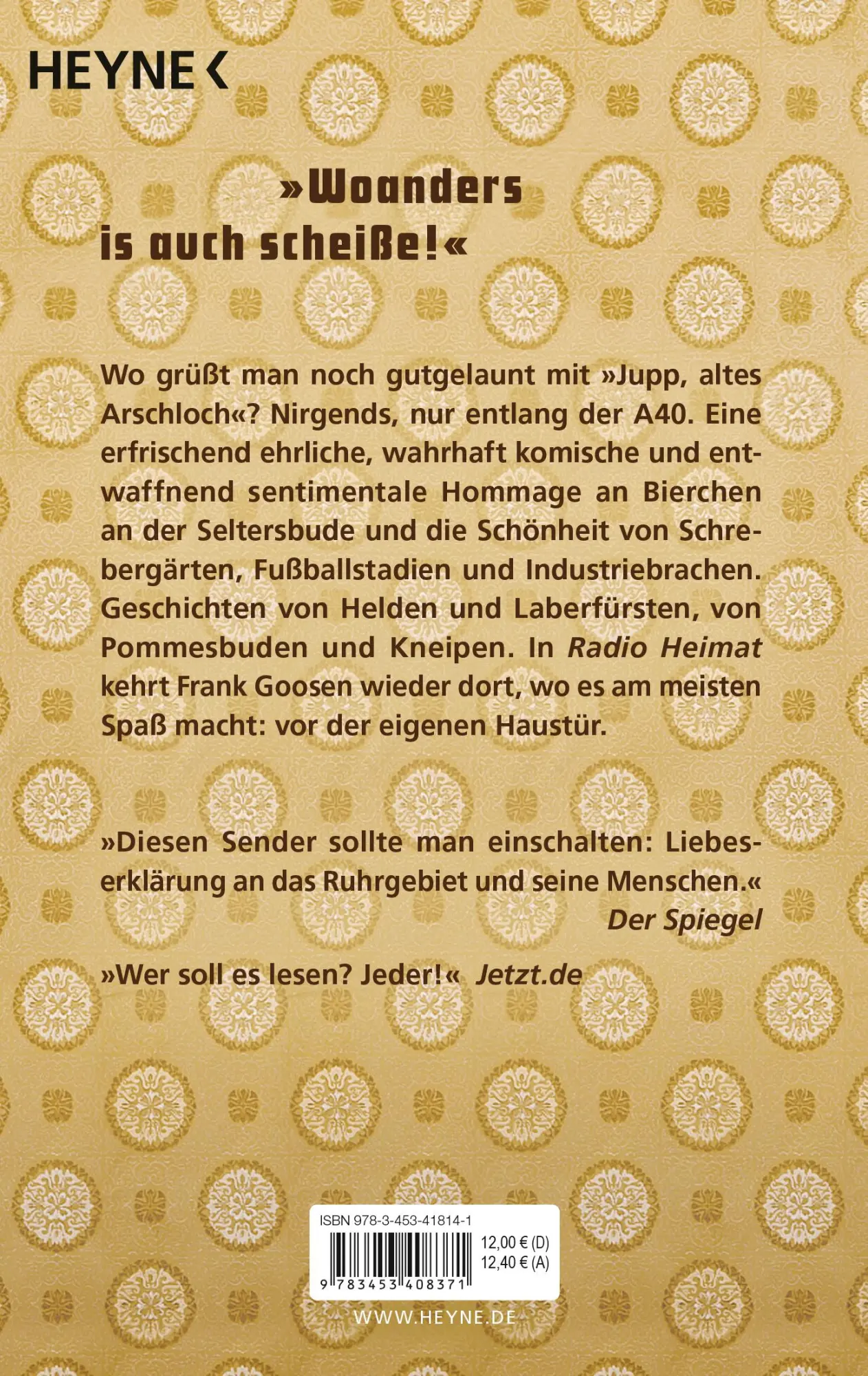 Bild: 9783453408371 | Radio Heimat | Geschichten von Zuhause | Frank Goosen | Taschenbuch