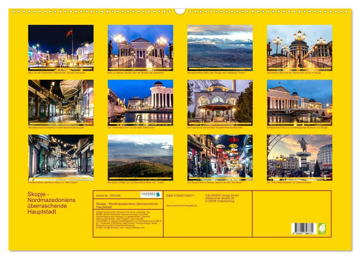 Bild: 9783457398371 | Skopje - Nordmazedoniens überraschende Hauptstadt (Wandkalender...