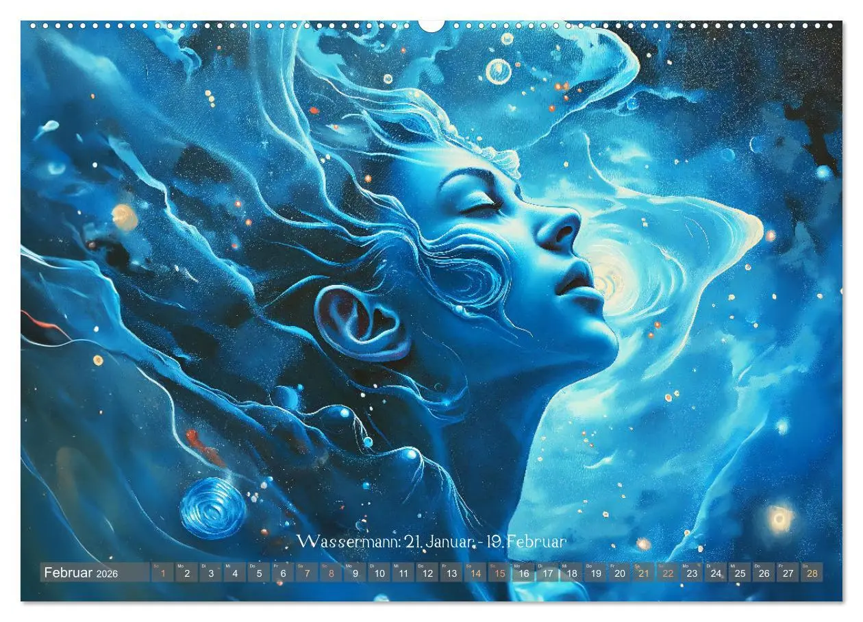 Bild: 9783457468371 | Sternzeichen-Kalender - Galaktische Porträts mit Datum...
