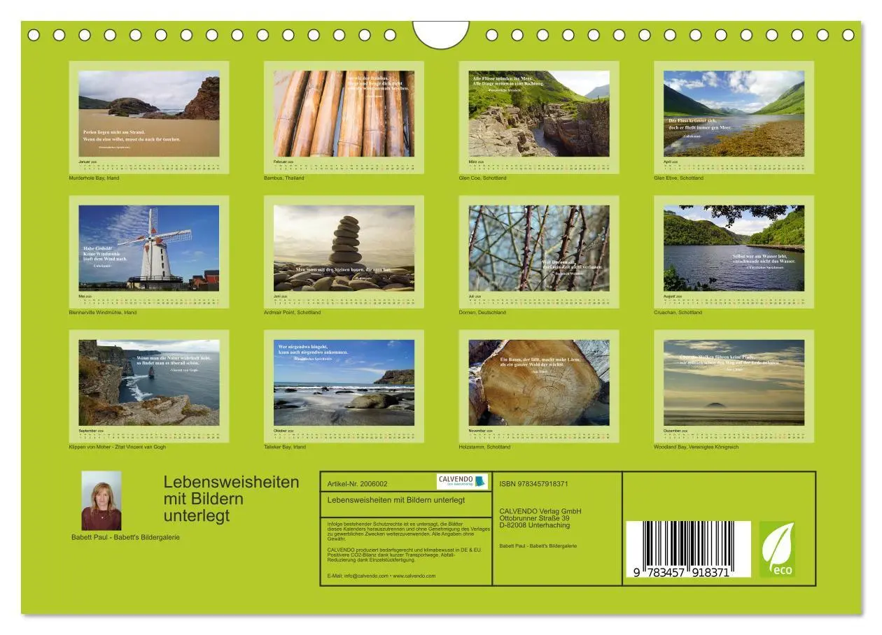 Bild: 9783457918371 | Lebensweisheiten mit Bildern unterlegt (Wandkalender 2026 DIN A4...