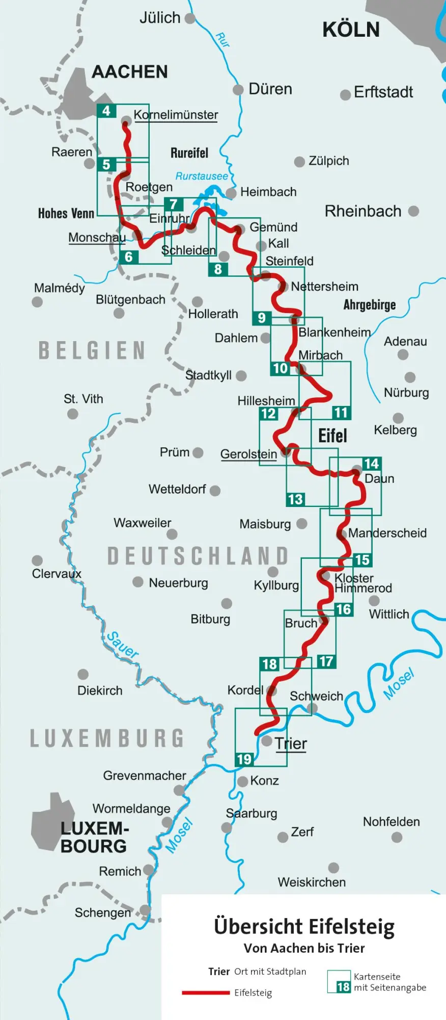 Bild: 9783991218371 | KOMPASS Wander-Tourenkarte Eifelsteig 1:50.000 | (Land-)Karte | 74 S.