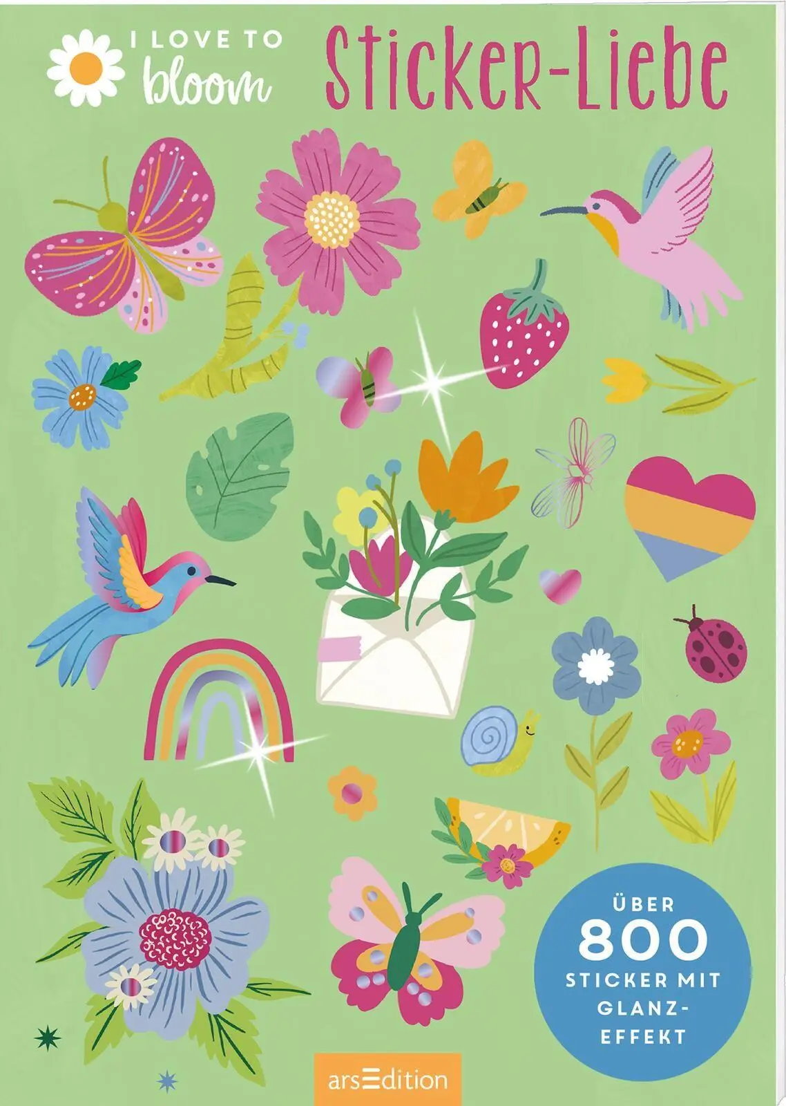 Cover: 4014489138471 | I Love to Bloom - Sticker-Liebe | Über 800 Sticker mit Glanz-Effekt