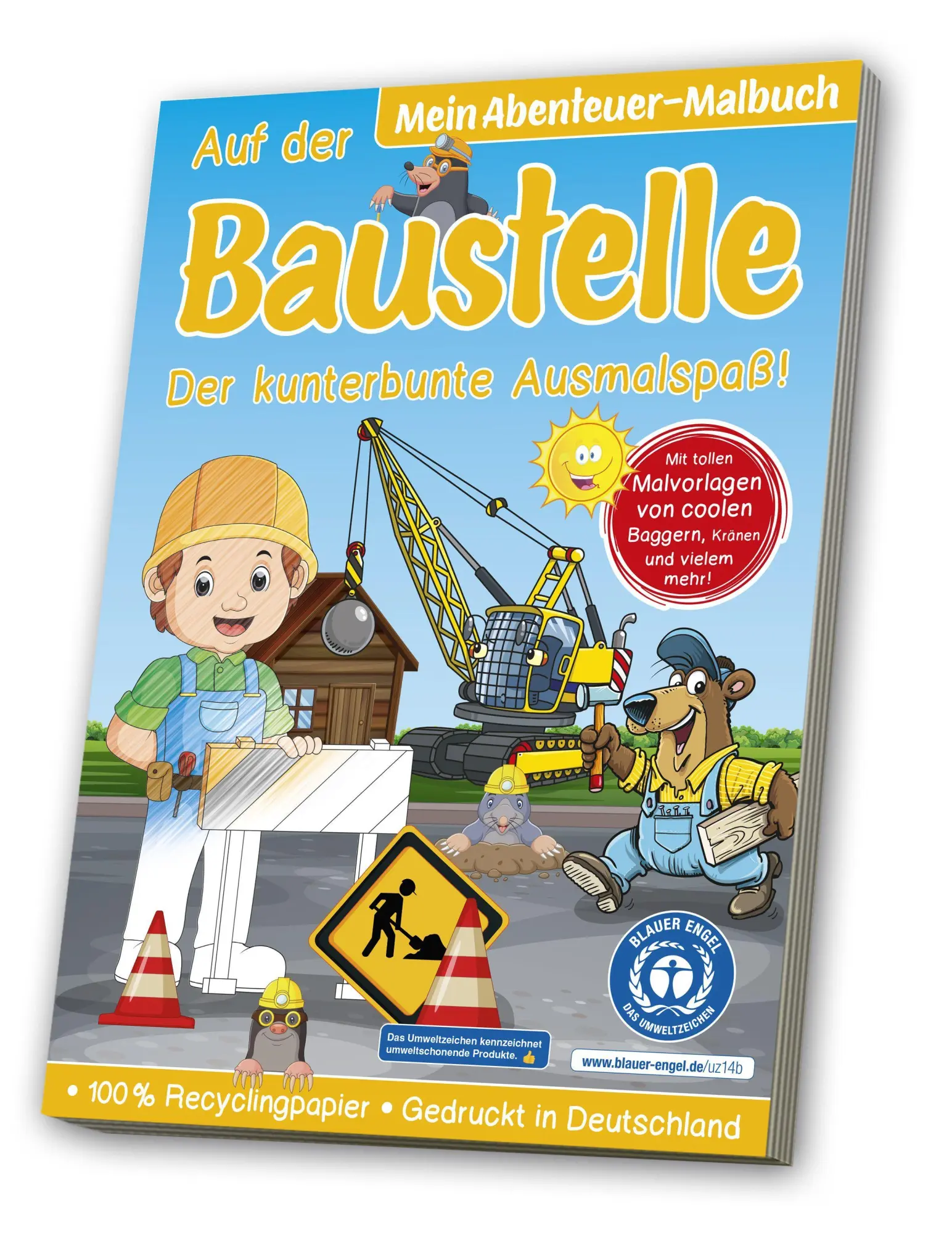 Cover: 4019393988471 | Malbuch Blauer Engel: Baustelle | media Verlagsgsellschaft mbH | 2022