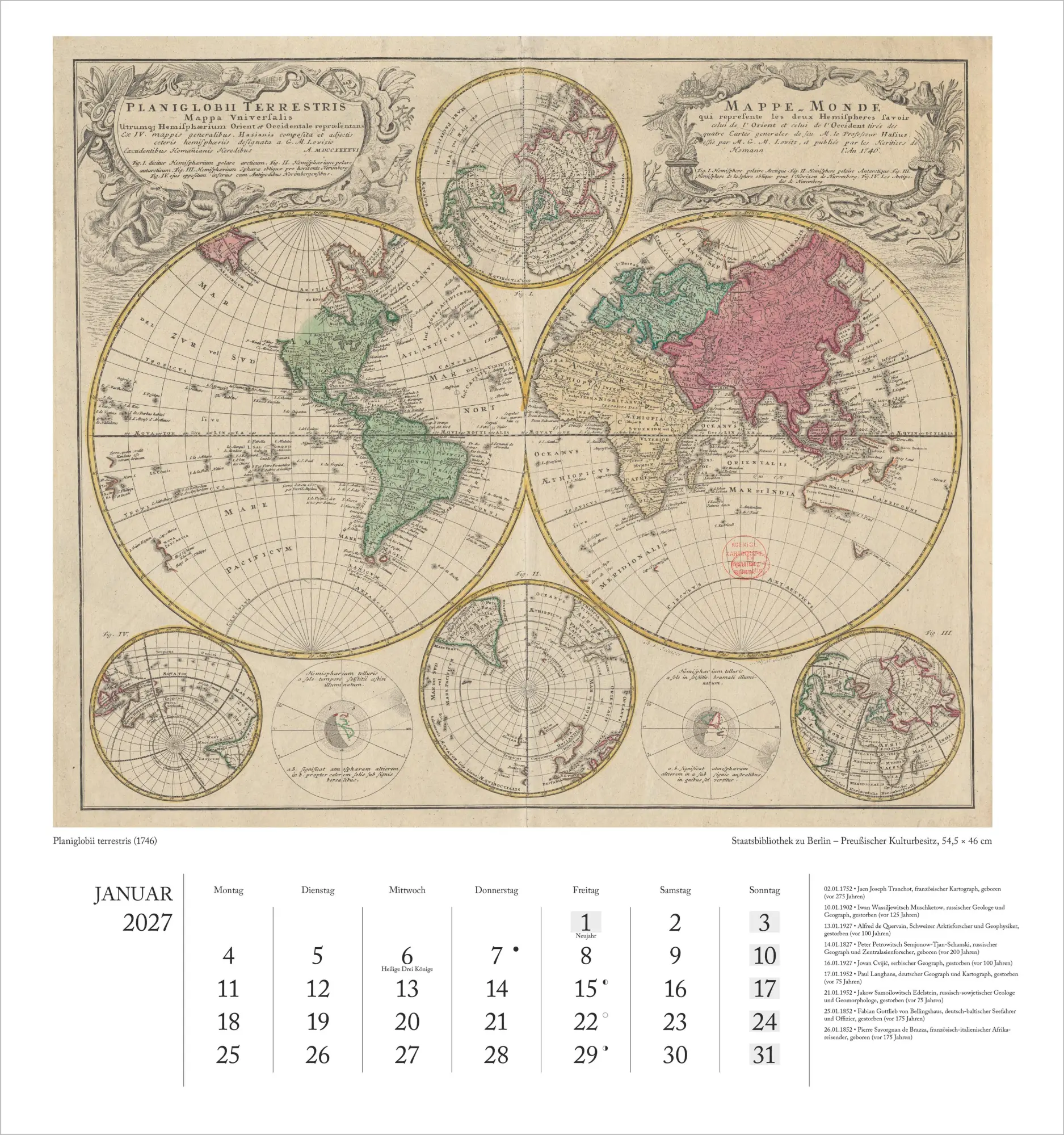 Bild: 4069095018471 | Geographisch-Kartographischer Kalender 2027 | KG | Kalender | 14 S.