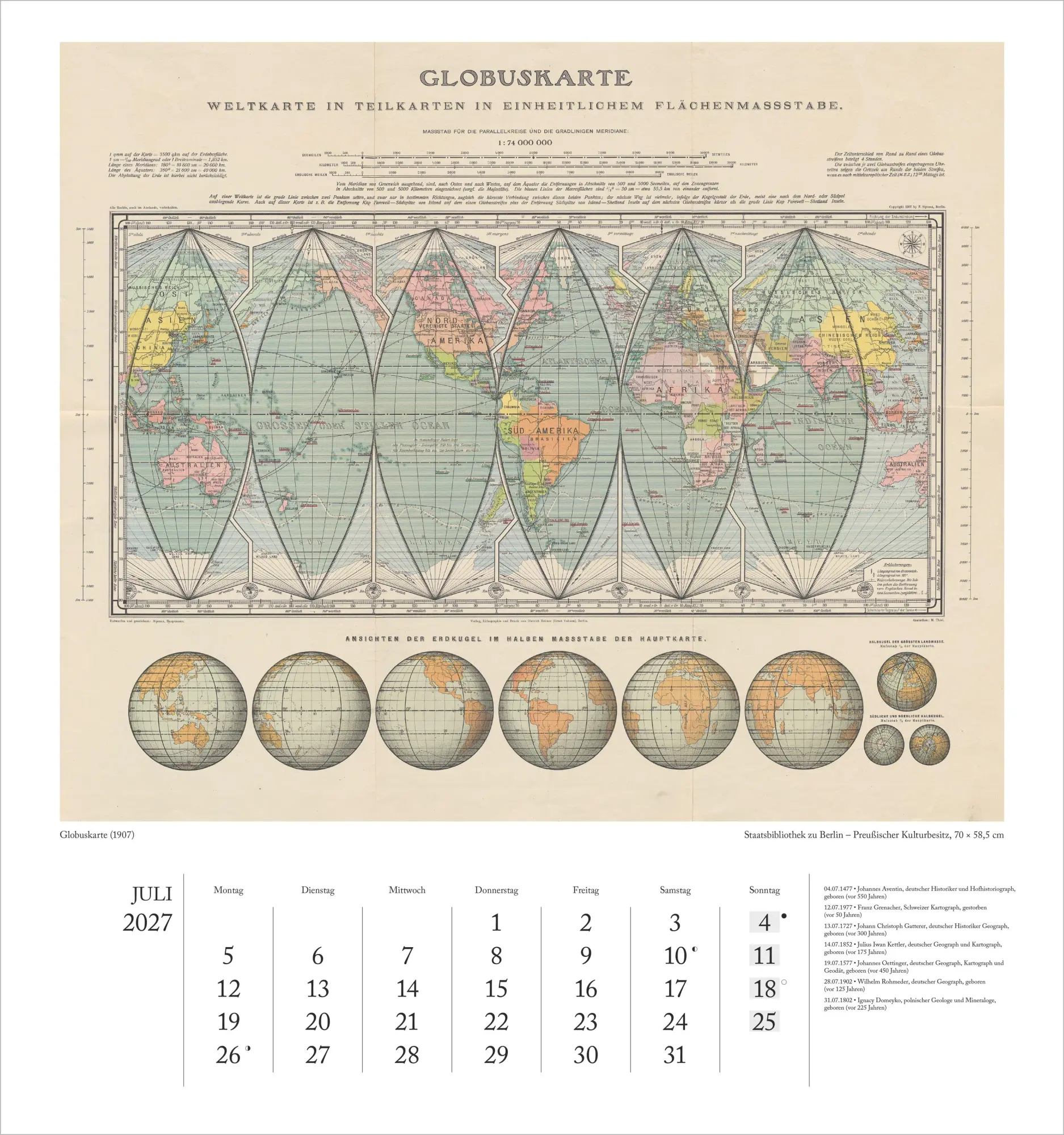 Bild: 4069095018471 | Geographisch-Kartographischer Kalender 2027 | KG | Kalender | 14 S.