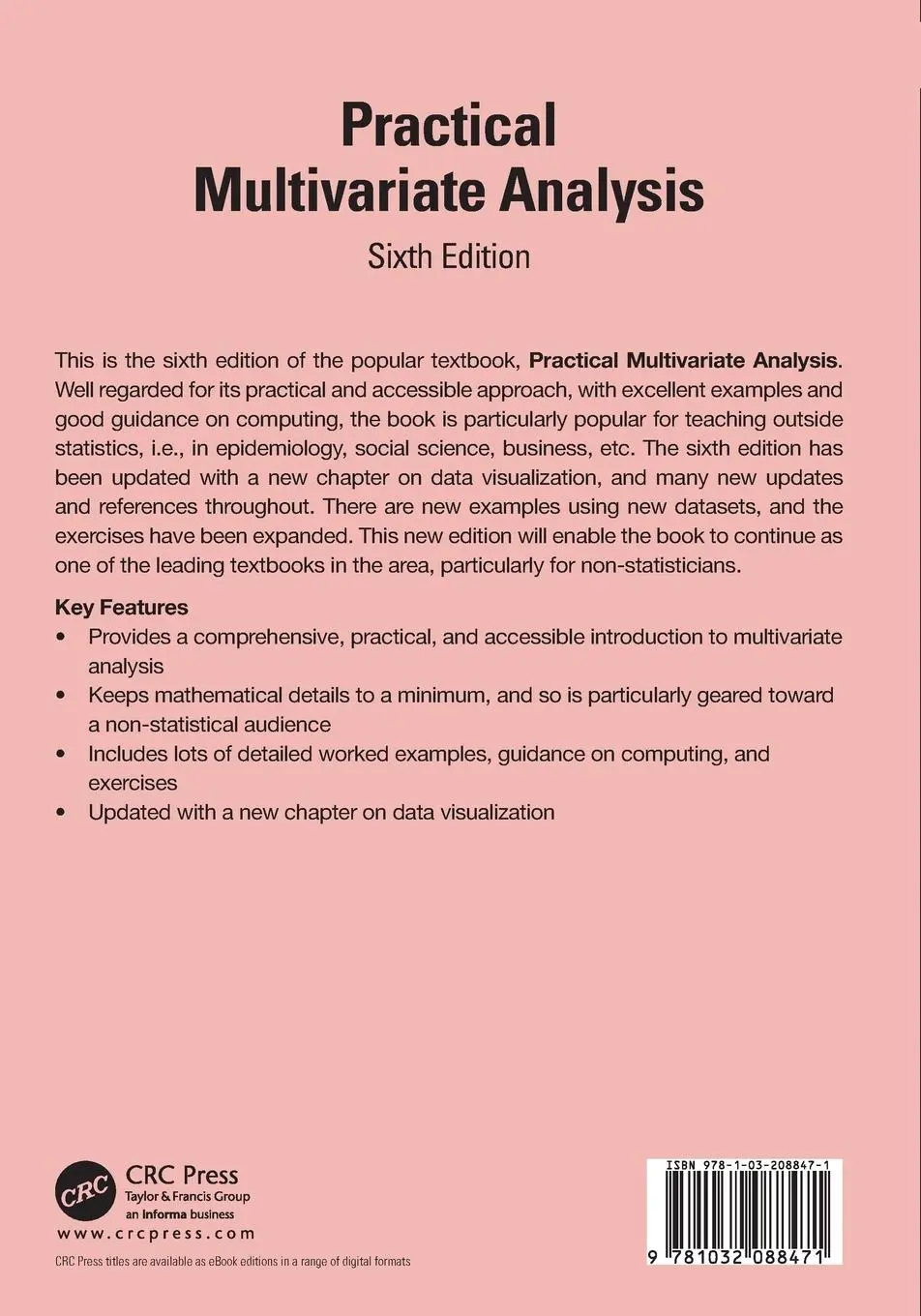 Rückseite: 9781032088471 | Practical Multivariate Analysis | Abdelmonem Afifi (u. a.) | Buch