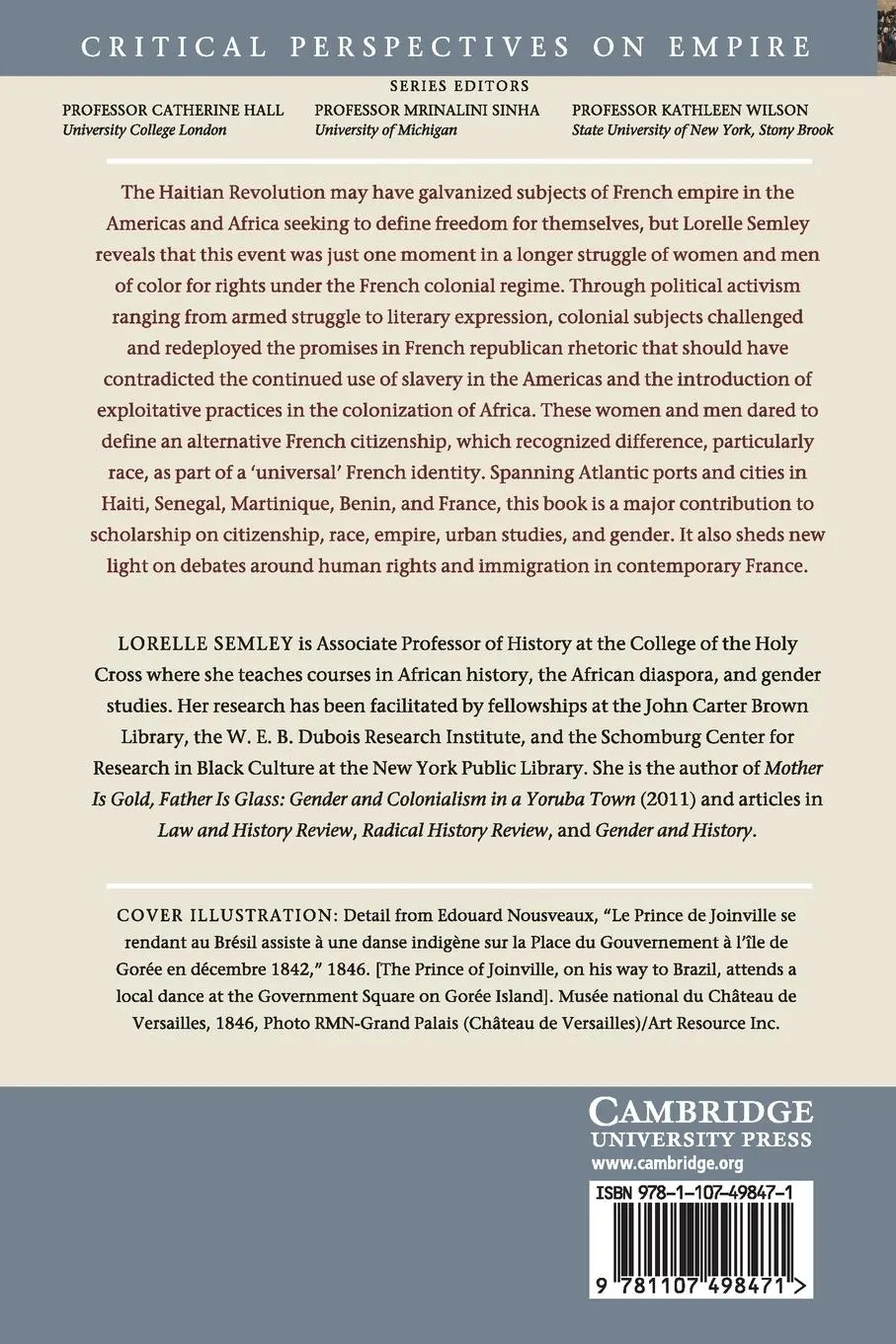 Rückseite: 9781107498471 | To Be Free and French | Lorelle Semley | Taschenbuch | Englisch | 2019