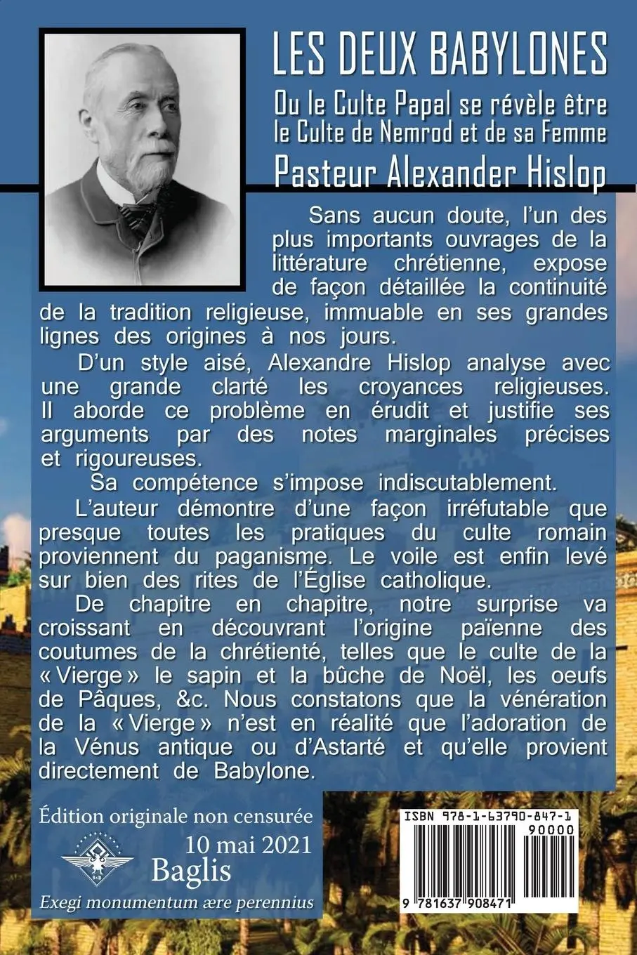 Rückseite: 9781637908471 | Les deux Babylones | Alexander Hislop | Taschenbuch | Französisch