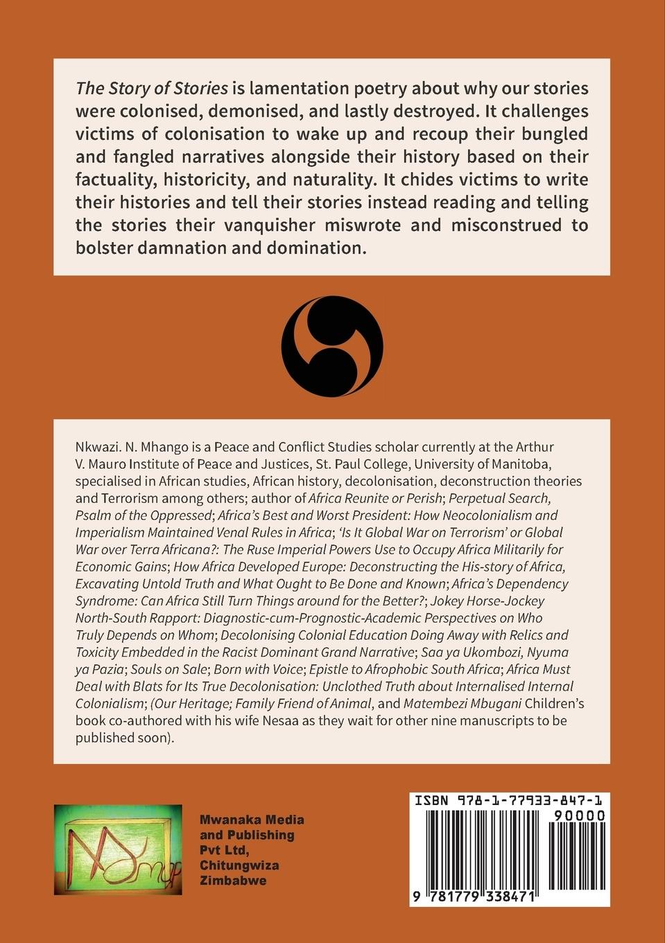 Rückseite: 9781779338471 | The Story of Stories | Poetry | Nkwazi N. Mhango | Taschenbuch | 2024