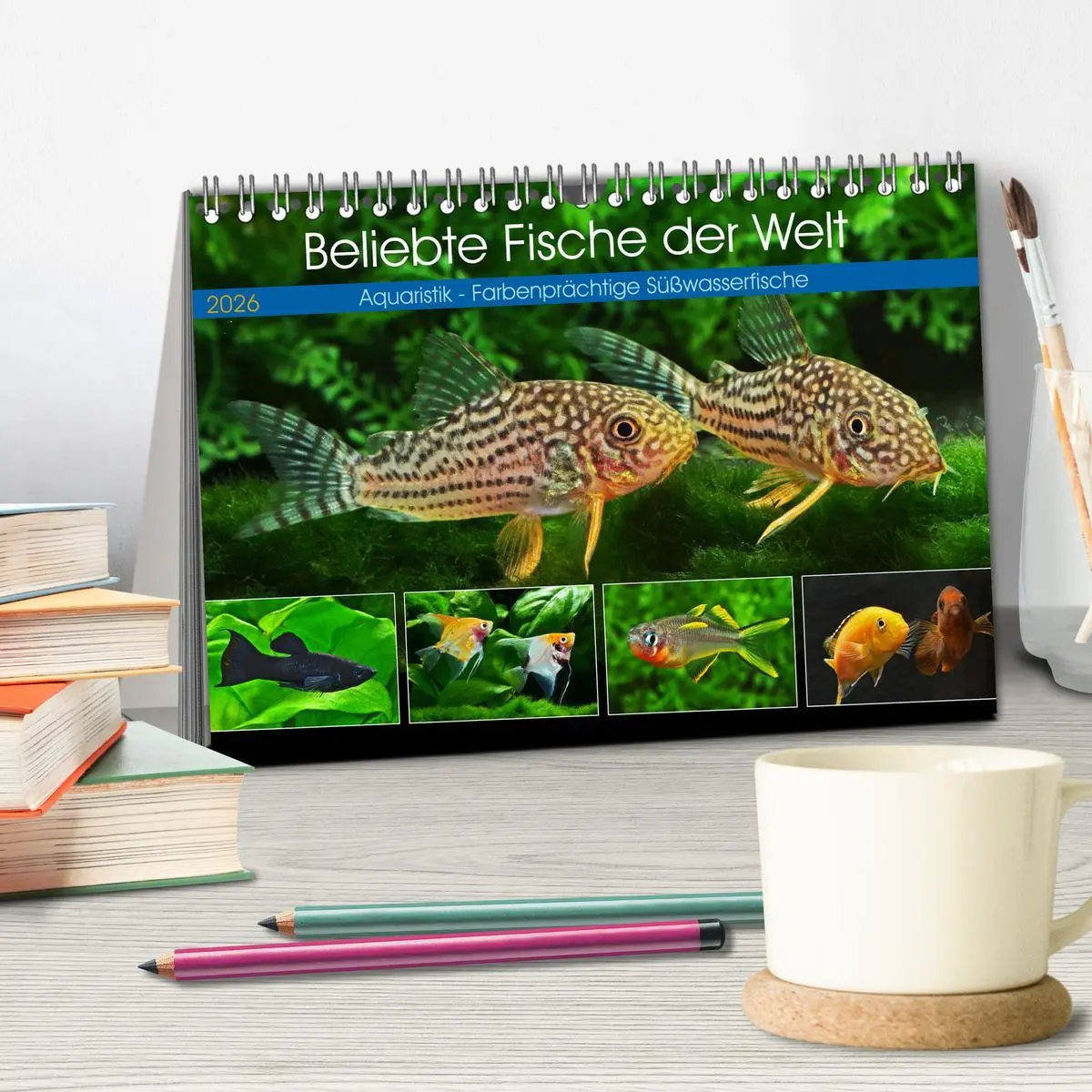 Bild: 9783457528471 | Beliebte Fische der Welt (Tischkalender 2026 DIN A5 quer), CALVENDO...