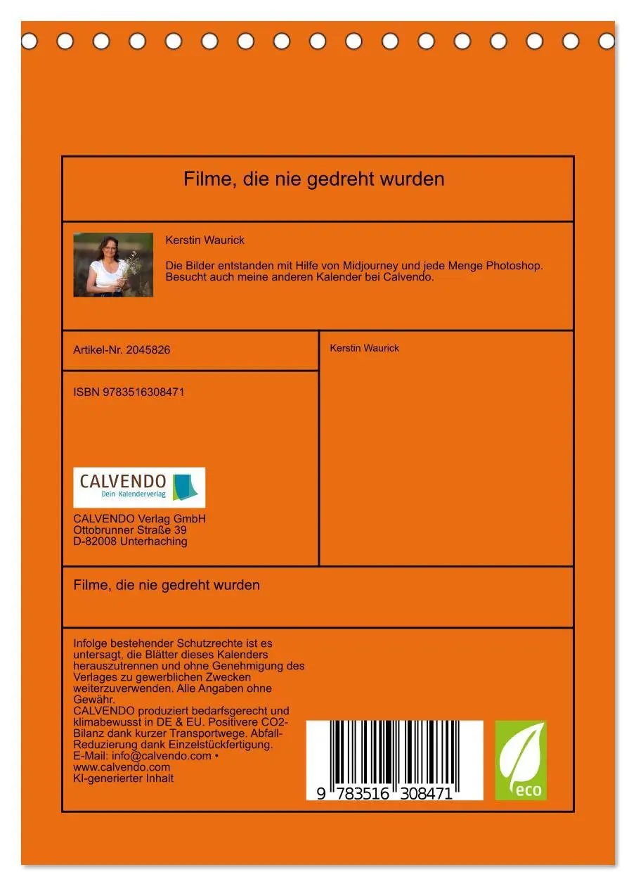 Bild: 9783516308471 | Filme, die nie gedreht wurden (Tischkalender 2026 DIN A5 hoch),...
