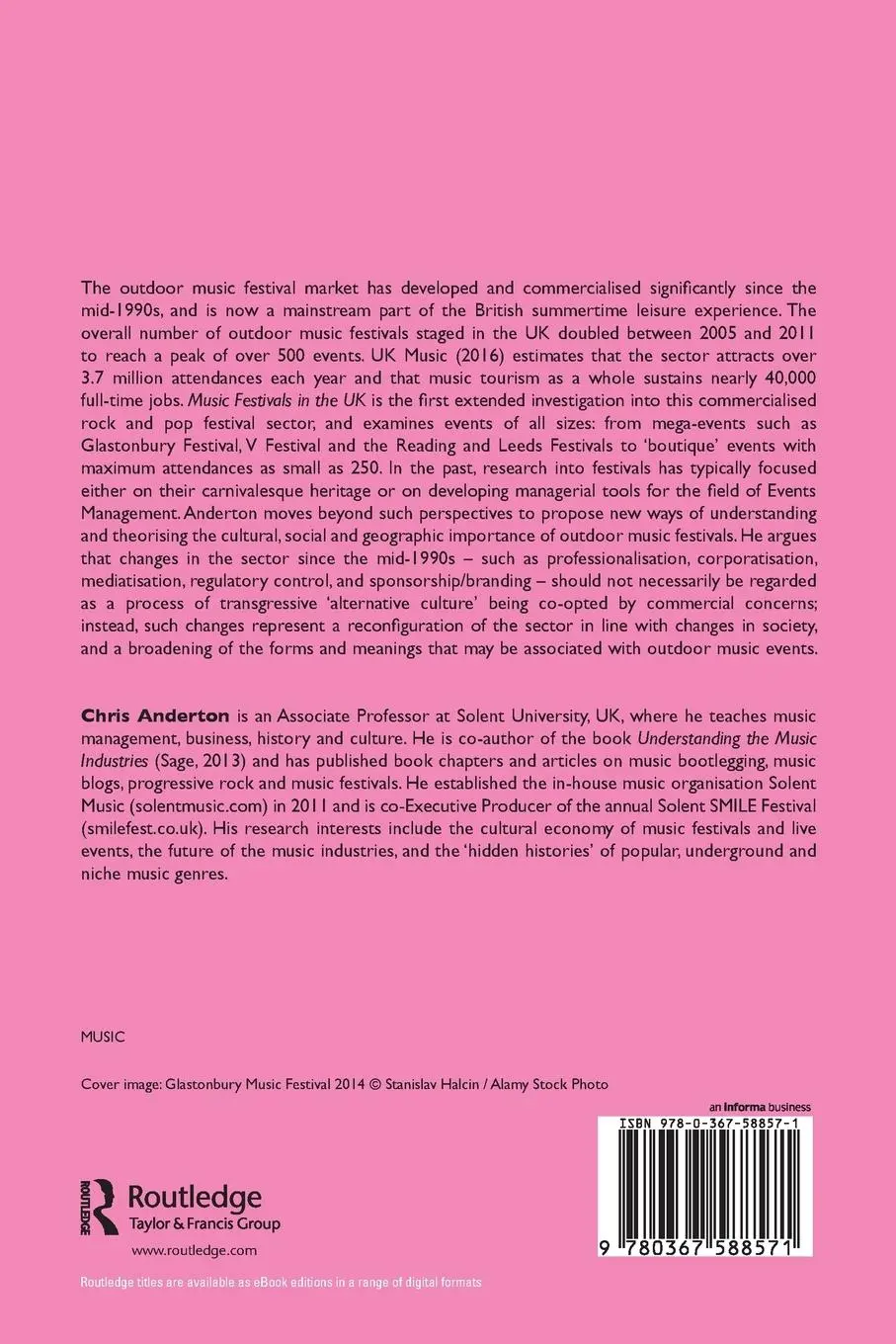 Rückseite: 9780367588571 | Music Festivals in the UK | Beyond the Carnivalesque | Chris Anderton