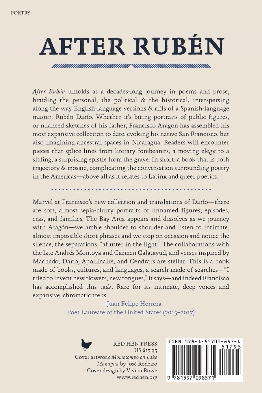 Rückseite: 9781597098571 | After Rubén | Francisco Aragon | Taschenbuch | Kartoniert / Broschiert