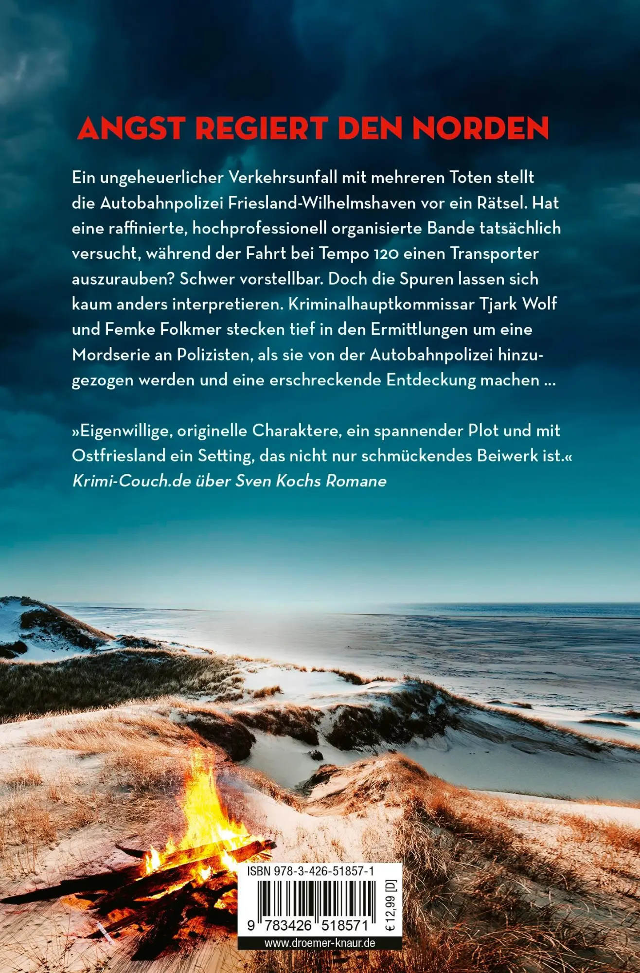 Rückseite: 9783426518571 | Dünenfeuer | Sven Koch | Taschenbuch | 397 S. | Deutsch | 2016
