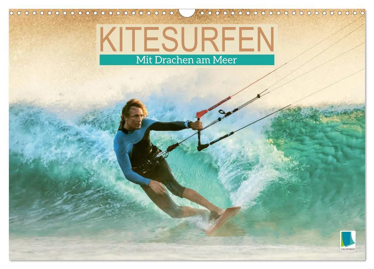 Cover: 9783457688571 | Kitesurfen: Mit Drachen am Meer (Wandkalender 2026 DIN A3 quer),...