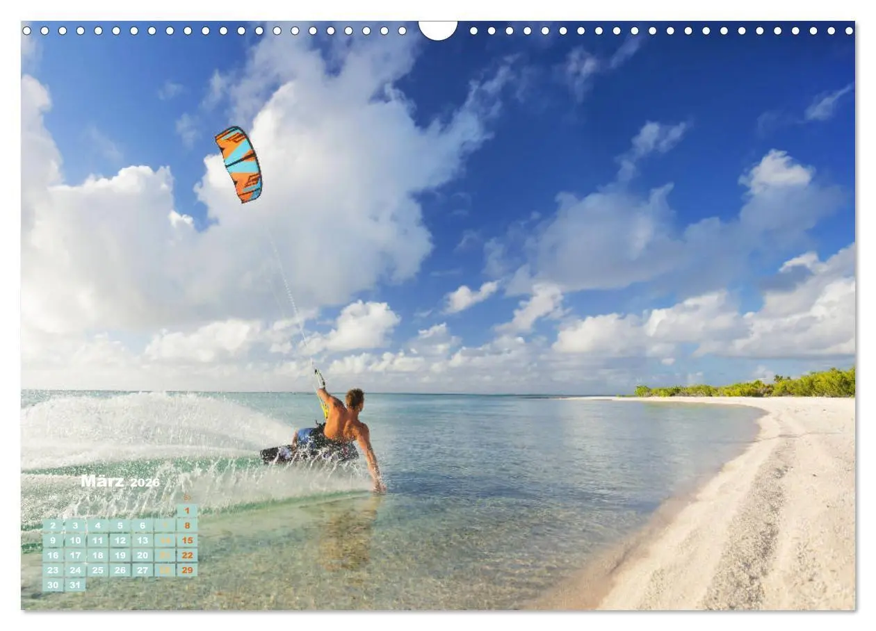 Bild: 9783457688571 | Kitesurfen: Mit Drachen am Meer (Wandkalender 2026 DIN A3 quer),...