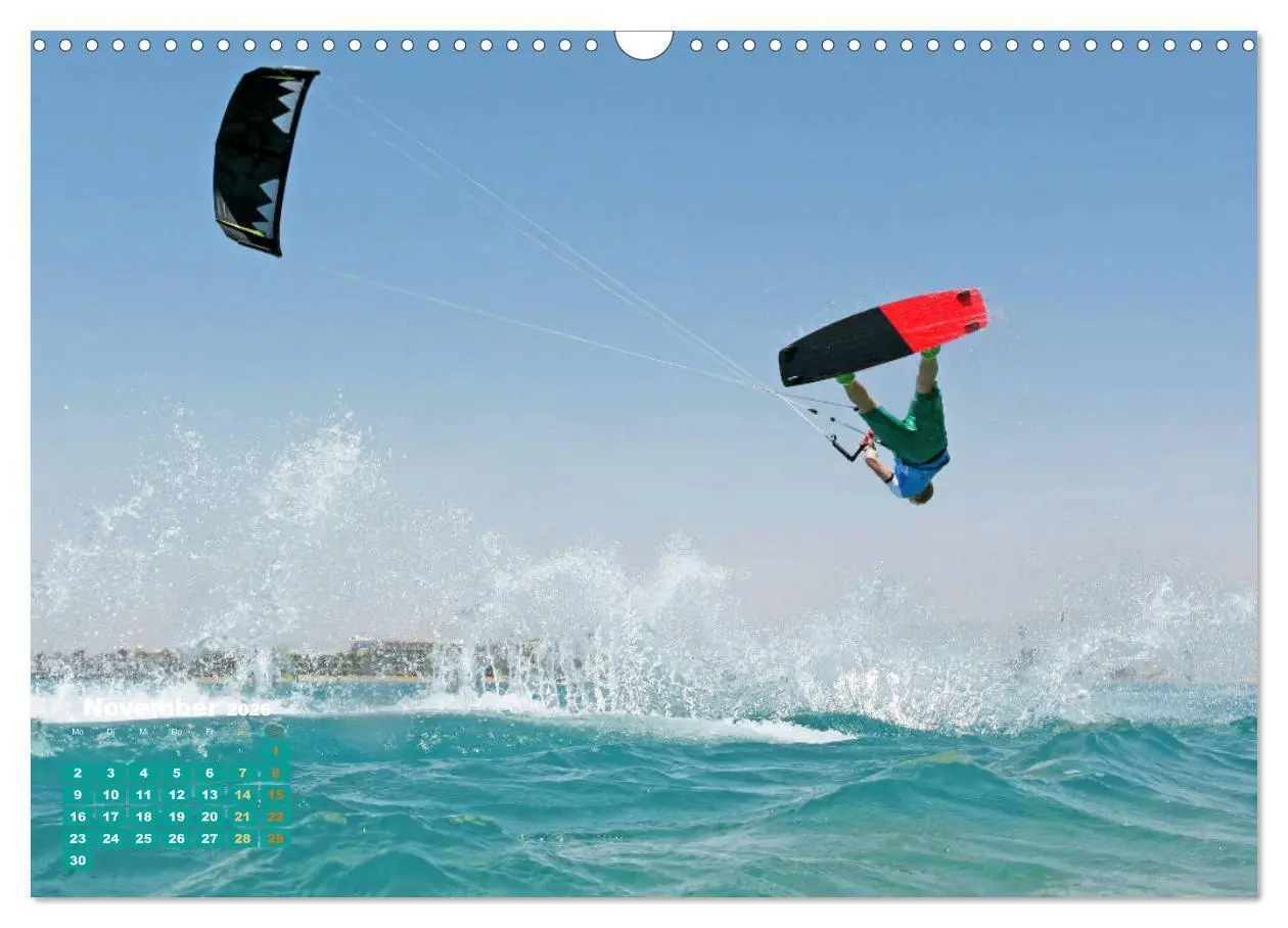 Bild: 9783457688571 | Kitesurfen: Mit Drachen am Meer (Wandkalender 2026 DIN A3 quer),...
