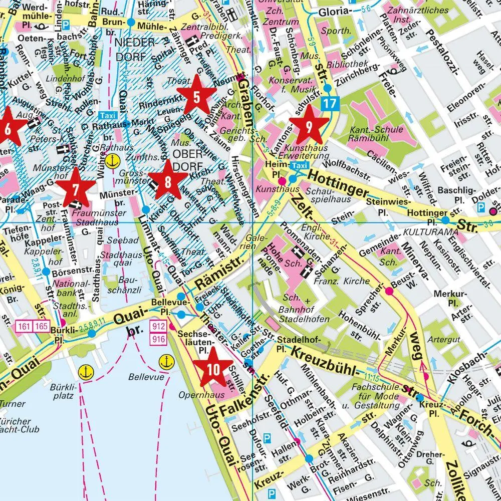 Bild: 9783575018571 | MARCO POLO Cityplan Zürich 1:12.000 | Marco Polo Verlag | (Land-)Karte