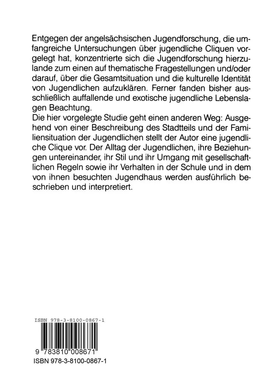 Rückseite: 9783810008671 | Familie - Szene - Jugendhaus | Werner Thole | Taschenbuch | 327 S.