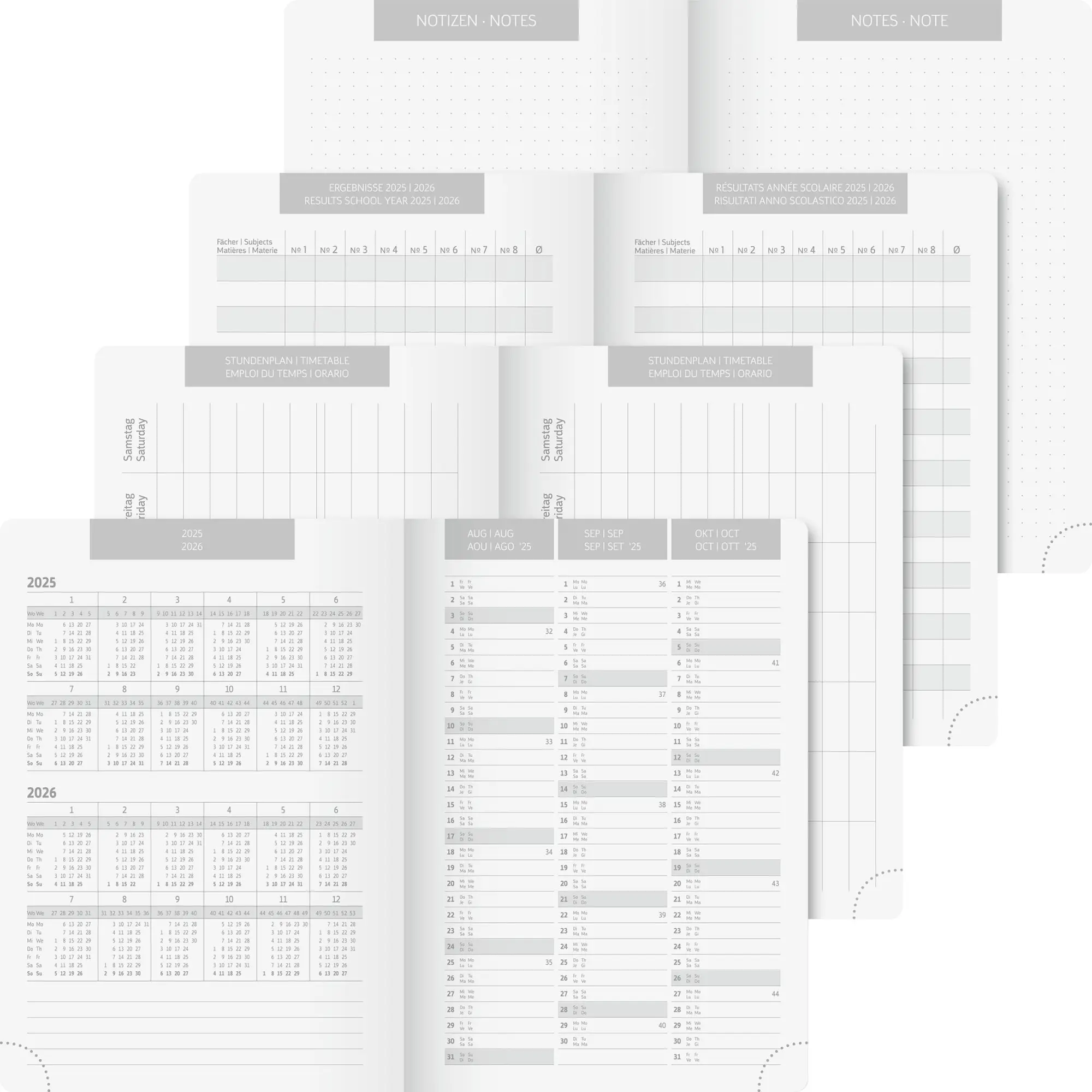 Bild: 4061947138771 | BRUNNEN Schülerkalender (2025/2026) FACT!plus, 2 Seiten = 1 Woche,...