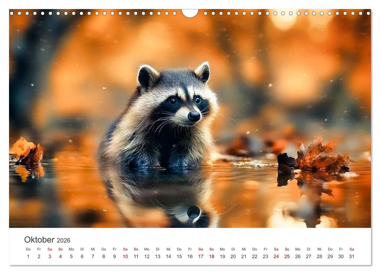 Bild: 9783457288771 | Frech, flauschig, fantastisch - Der Waschbären-Kalender...