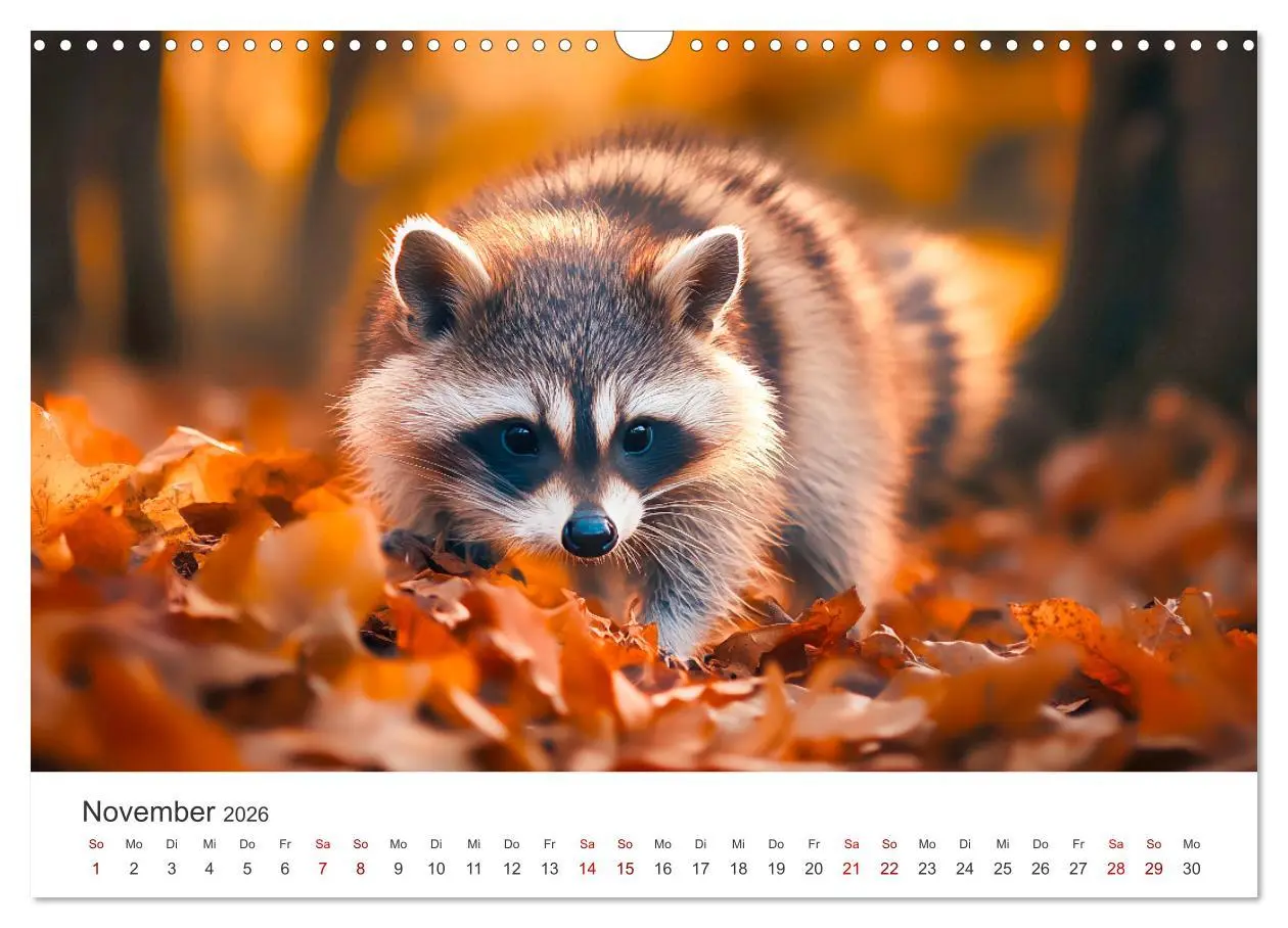 Bild: 9783457288771 | Frech, flauschig, fantastisch - Der Waschbären-Kalender...