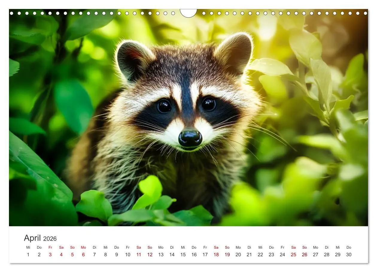 Bild: 9783457288771 | Frech, flauschig, fantastisch - Der Waschbären-Kalender...