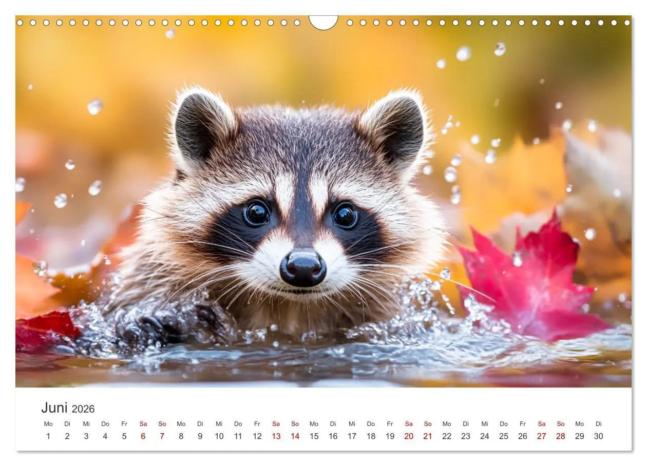 Bild: 9783457288771 | Frech, flauschig, fantastisch - Der Waschbären-Kalender...