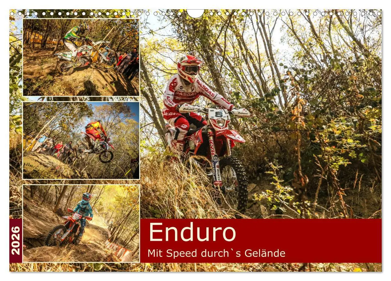 Cover: 9783457668771 | Enduro Mit Speed durch`s Gelände (Wandkalender 2026 DIN A3 quer),...
