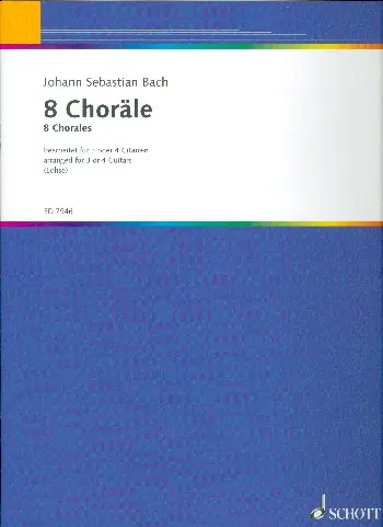 Cover: 9790001078771 | 8 Chorales | Johann Sebastian Bach | Partitur + Stimmen | 1988